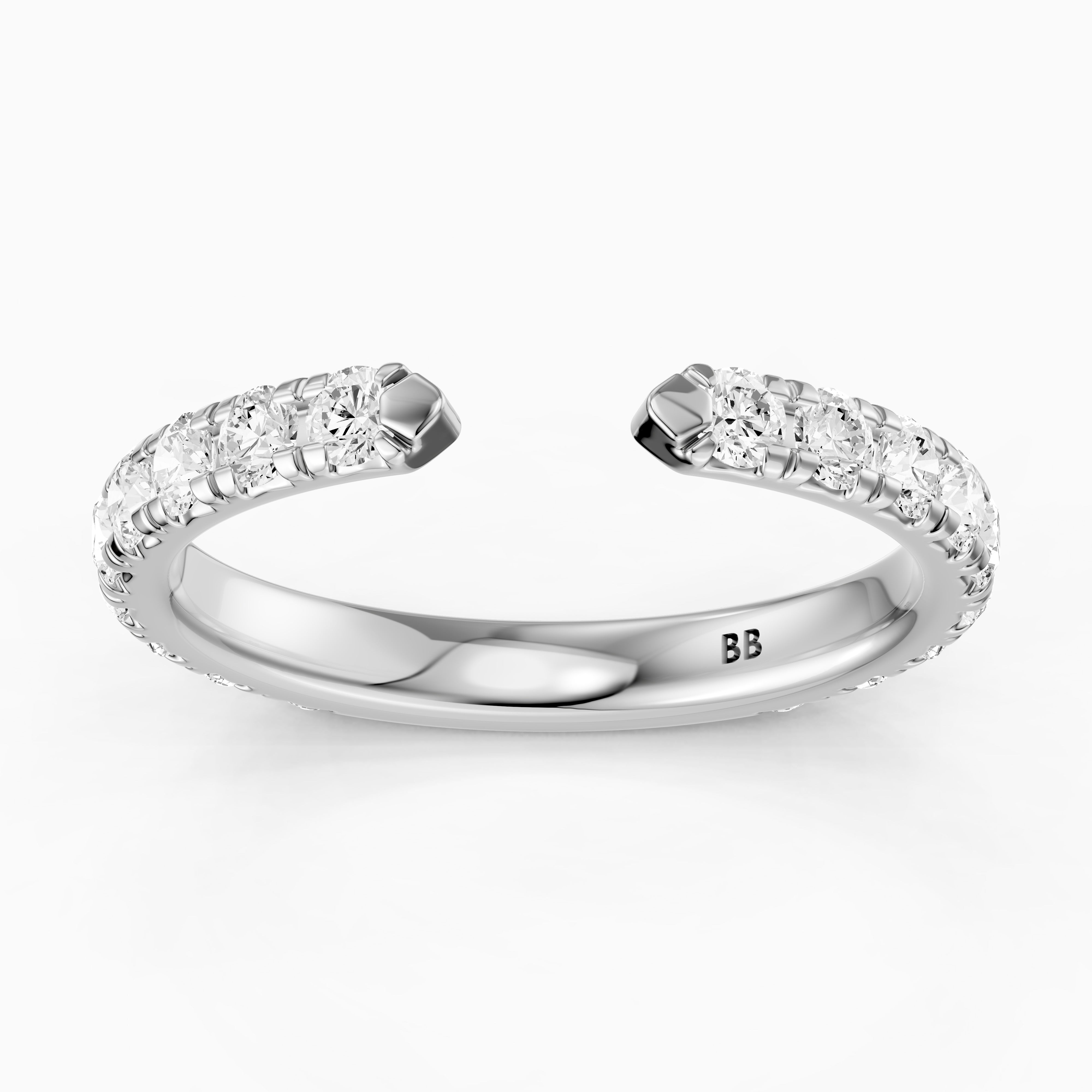 Avery Open Gap Lab Grown Diamond Wedding Band
