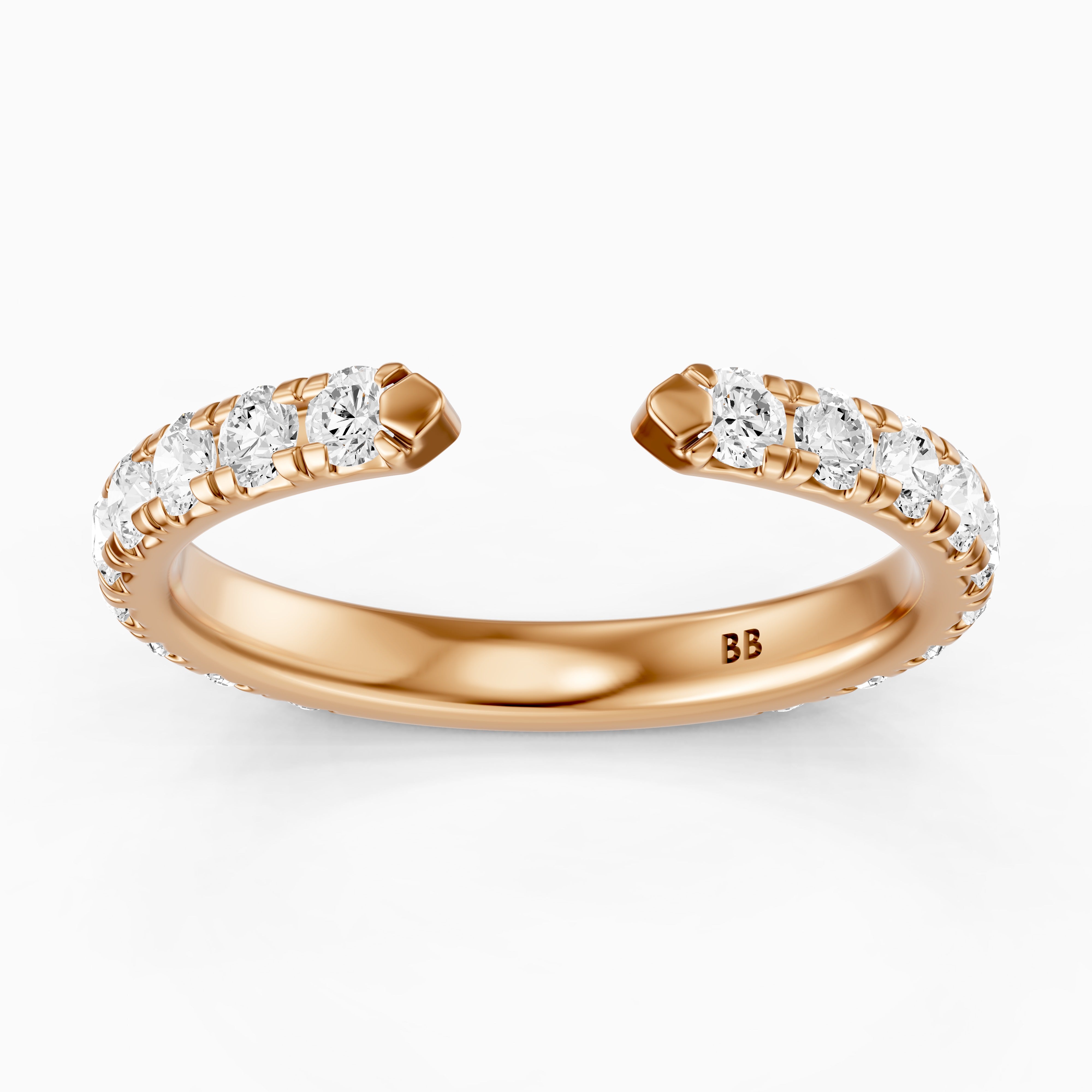 Avery Open Gap Lab Grown Diamond Wedding Band