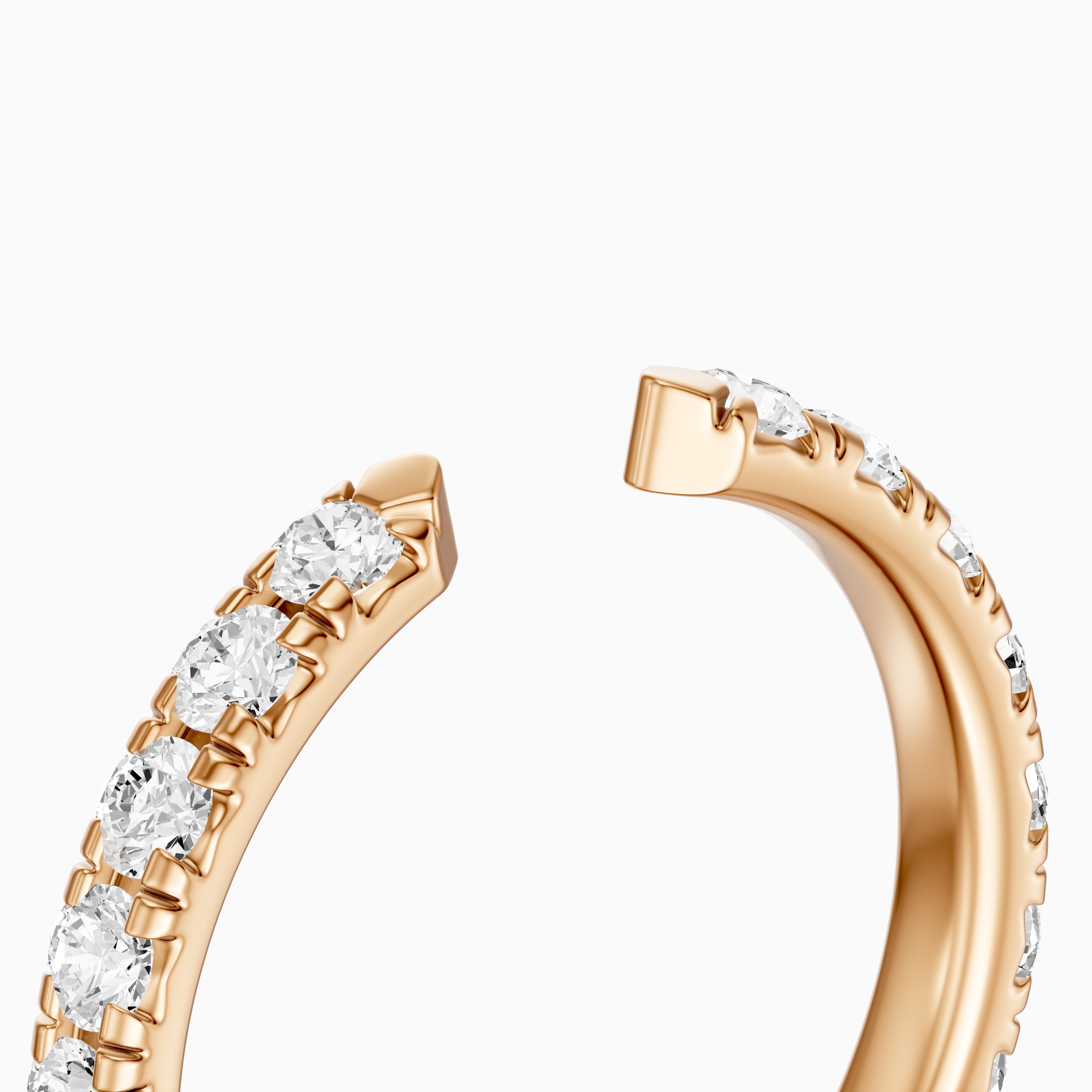 Avery Open Gap Lab Grown Diamond Wedding Band