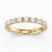 Harlow Emerald Cut Lab Grown Diamond Shared Prong Eternity Band