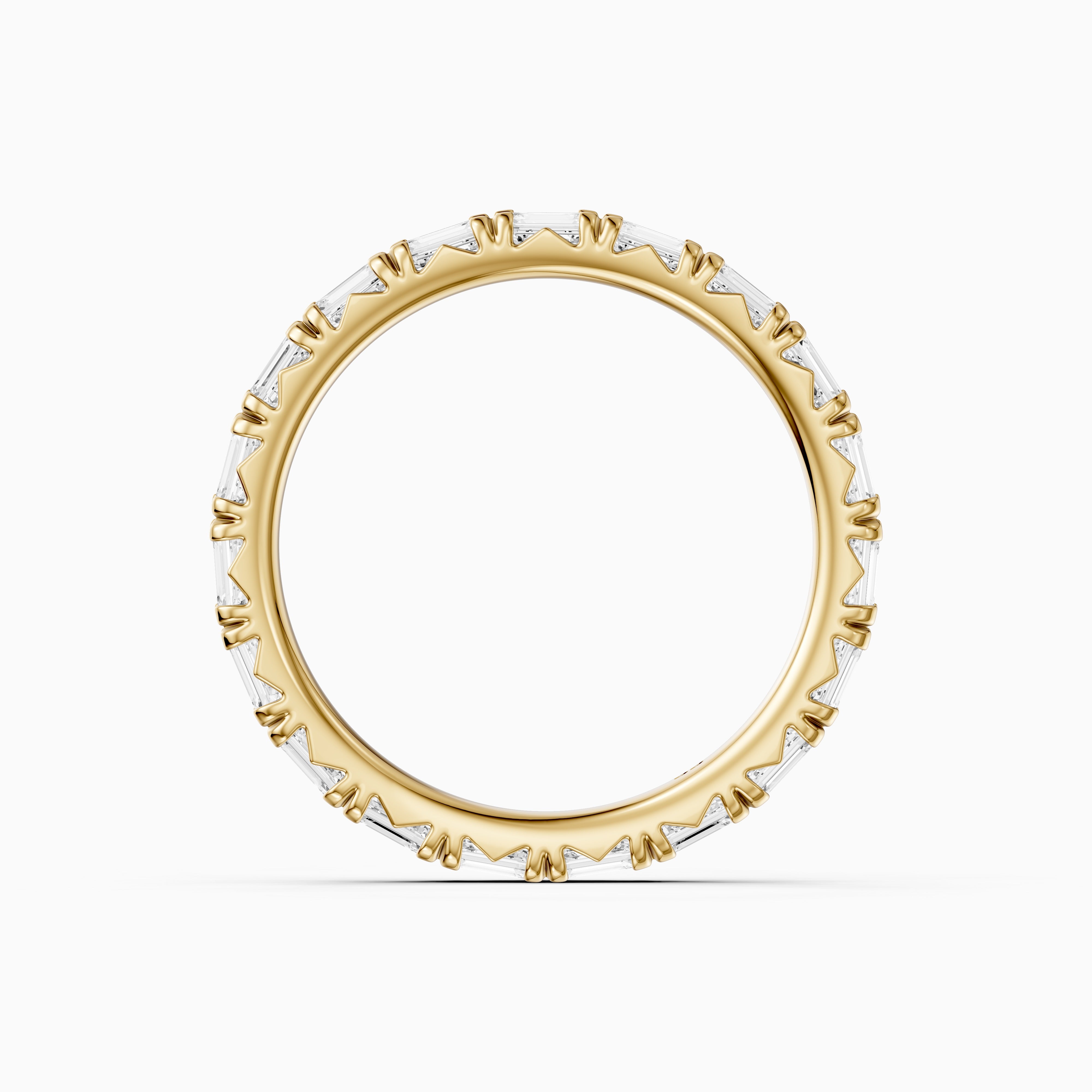 Harlow Emerald Cut Lab Grown Diamond Shared Prong Eternity Band
