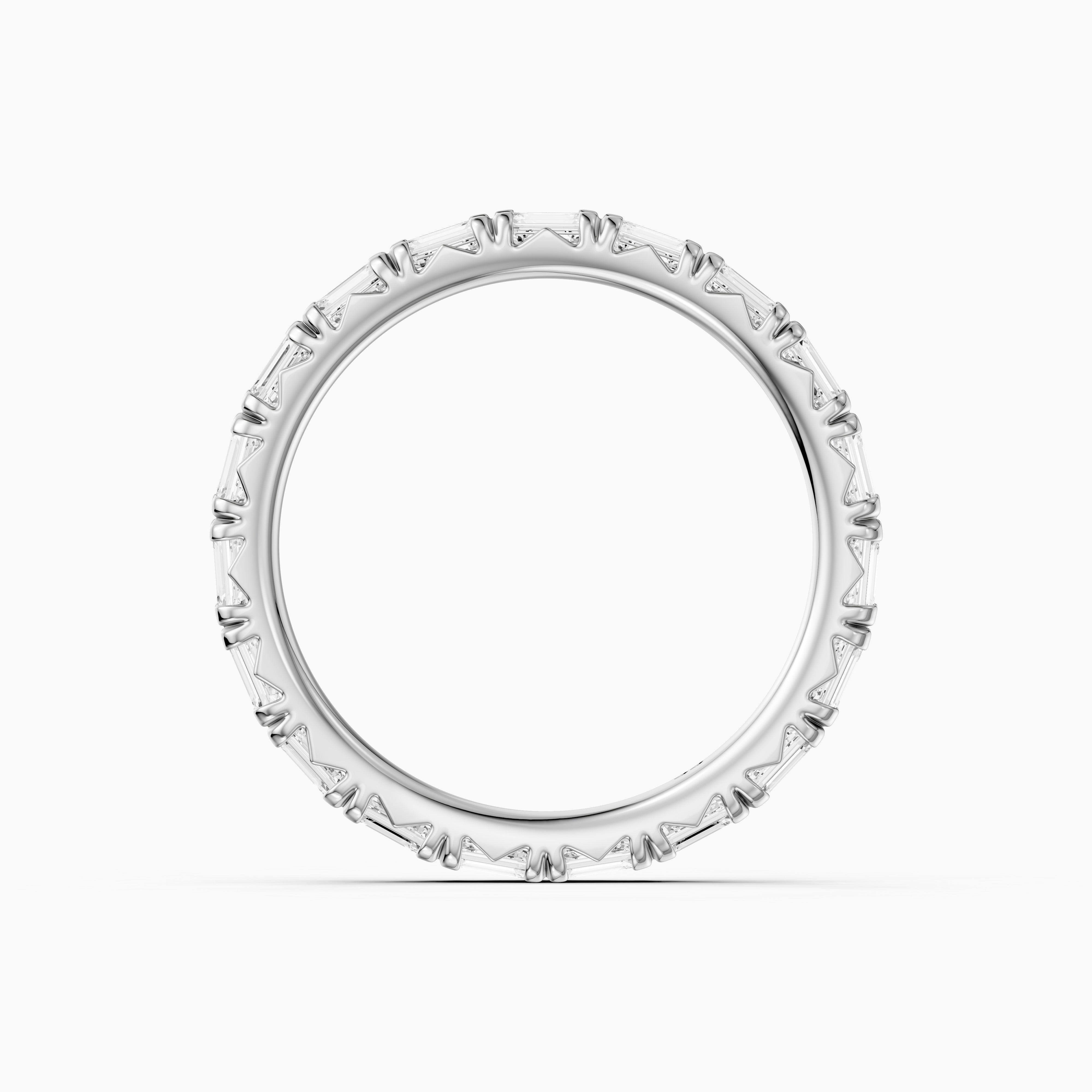 Harlow Emerald Cut Lab Grown Diamond Shared Prong Eternity Band