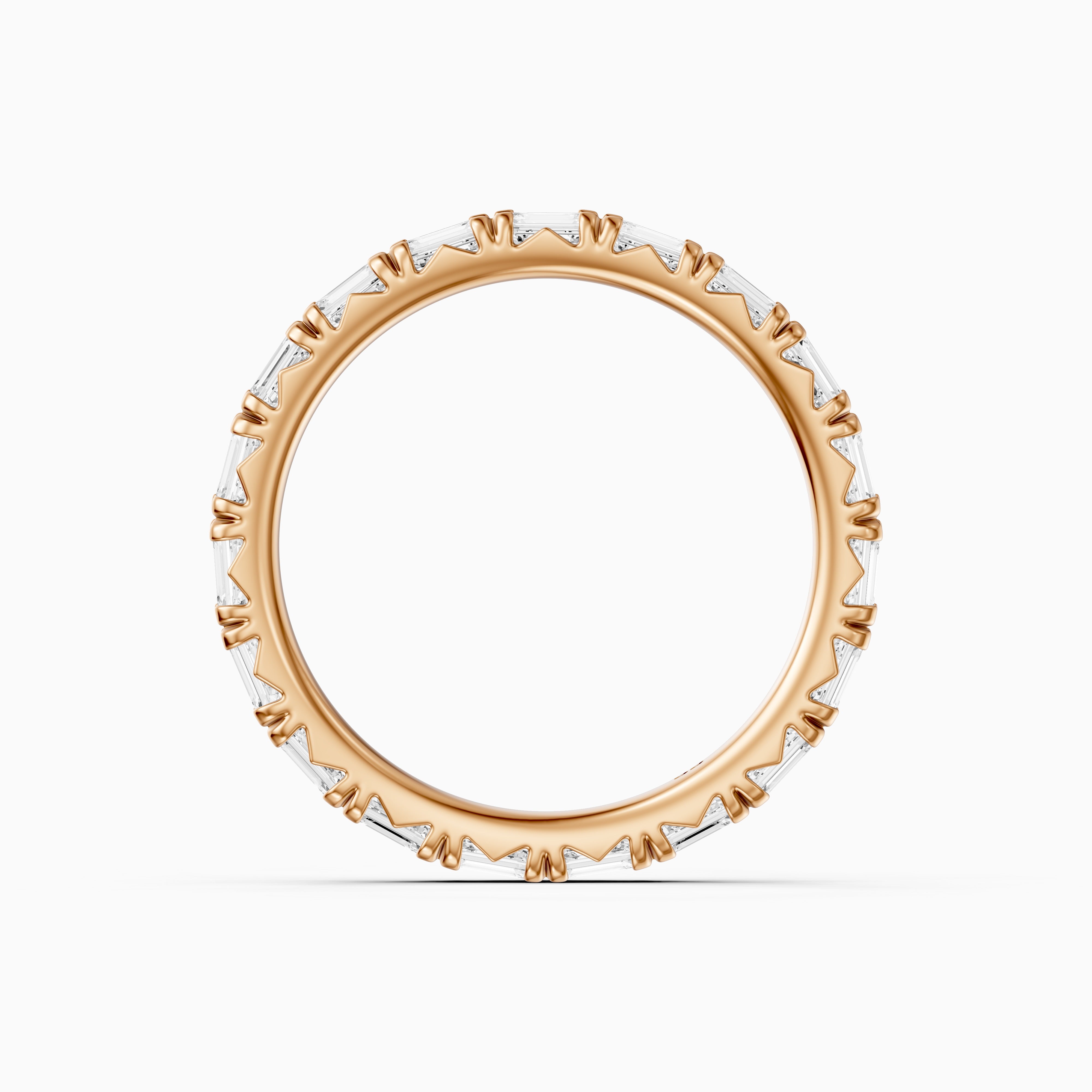 Harlow Emerald Cut Lab Grown Diamond Shared Prong Eternity Band