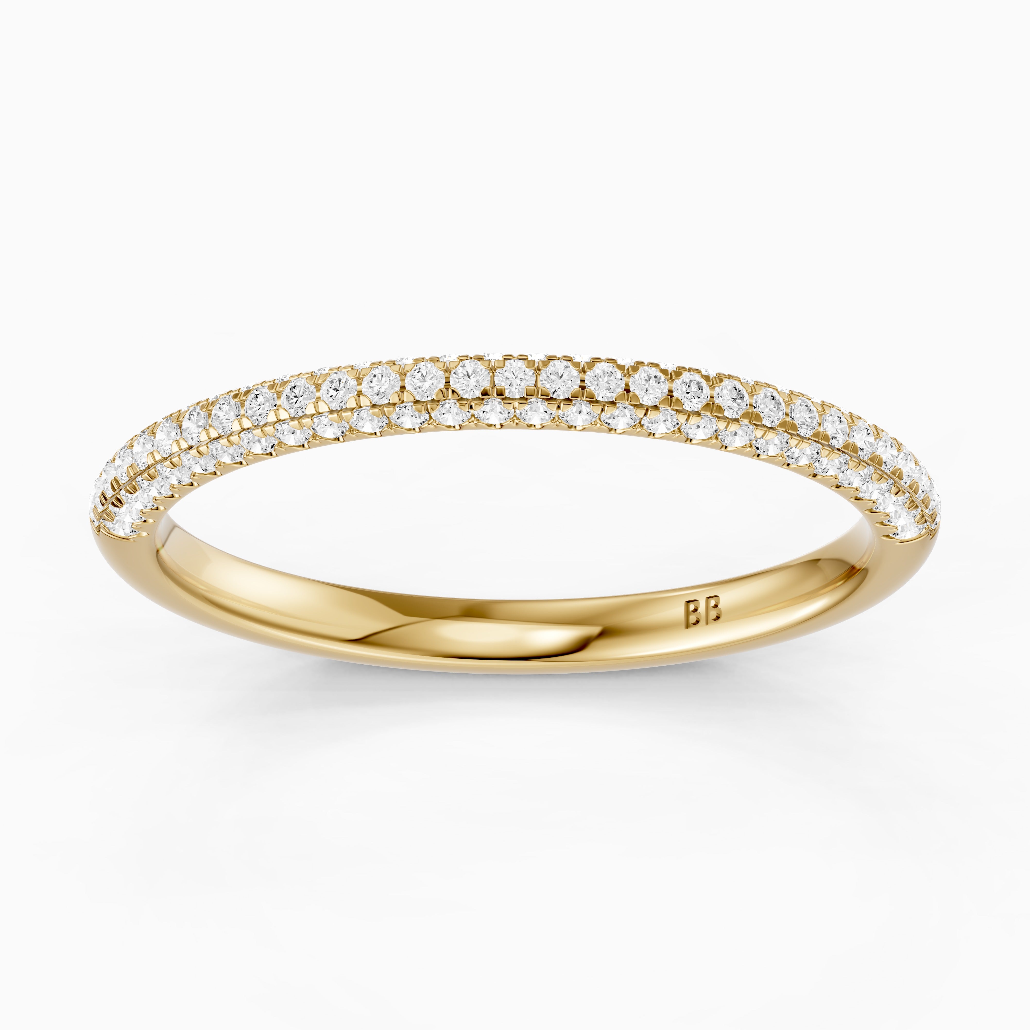 Remi Half Pave Lab Grown Diamond Stackable Eternity Band