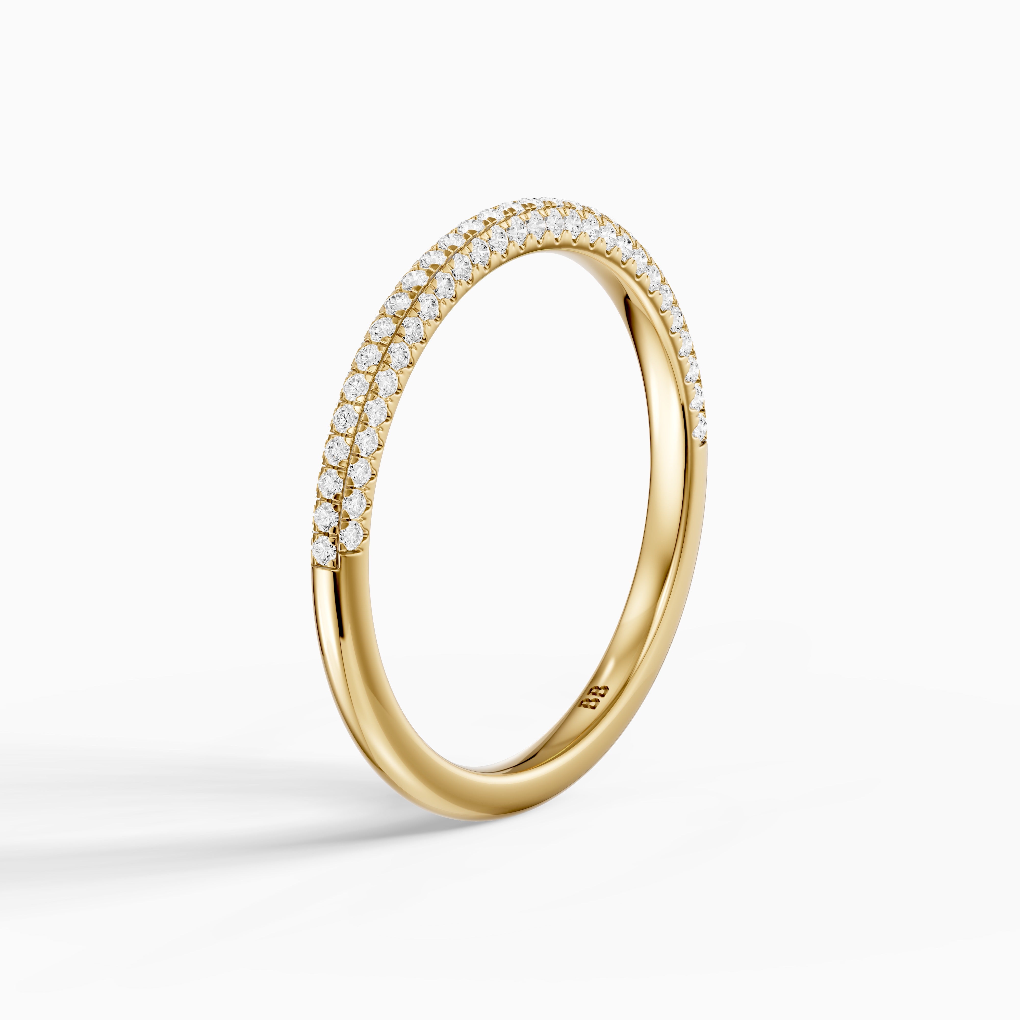 Remi Half Pave Lab Grown Diamond Stackable Eternity Band