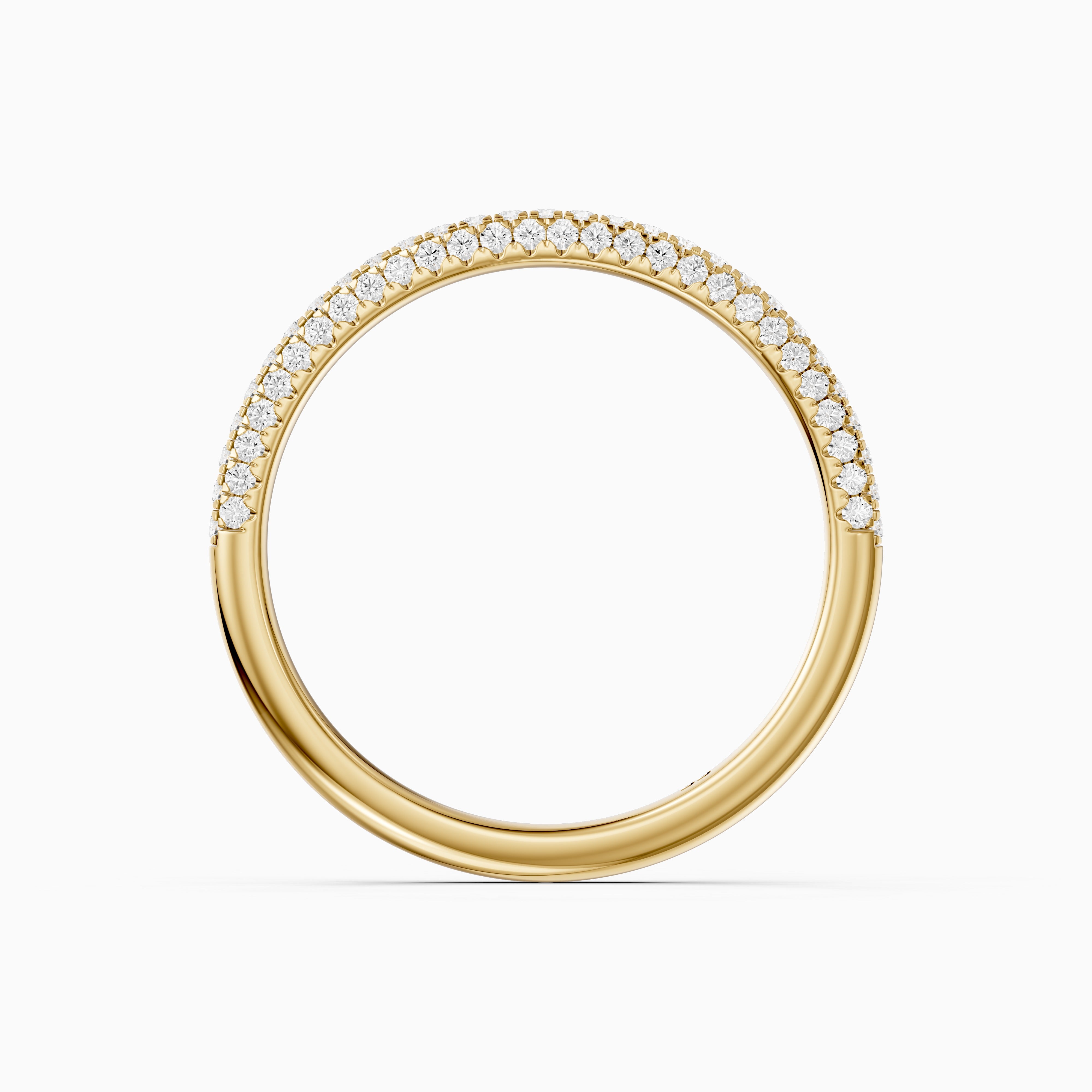 Remi Half Pave Lab Grown Diamond Stackable Eternity Band