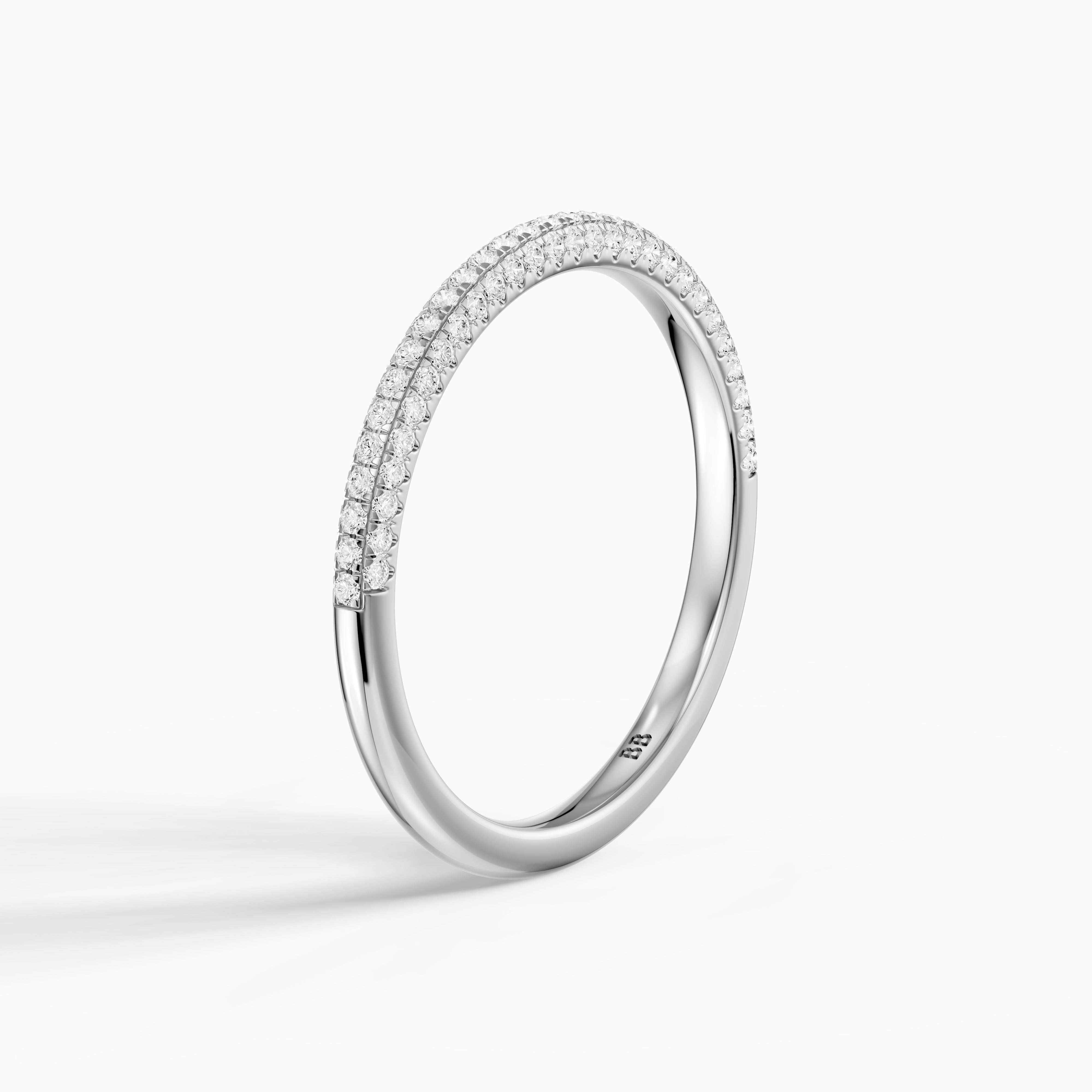 Remi Half Pave Lab Grown Diamond Stackable Eternity Band