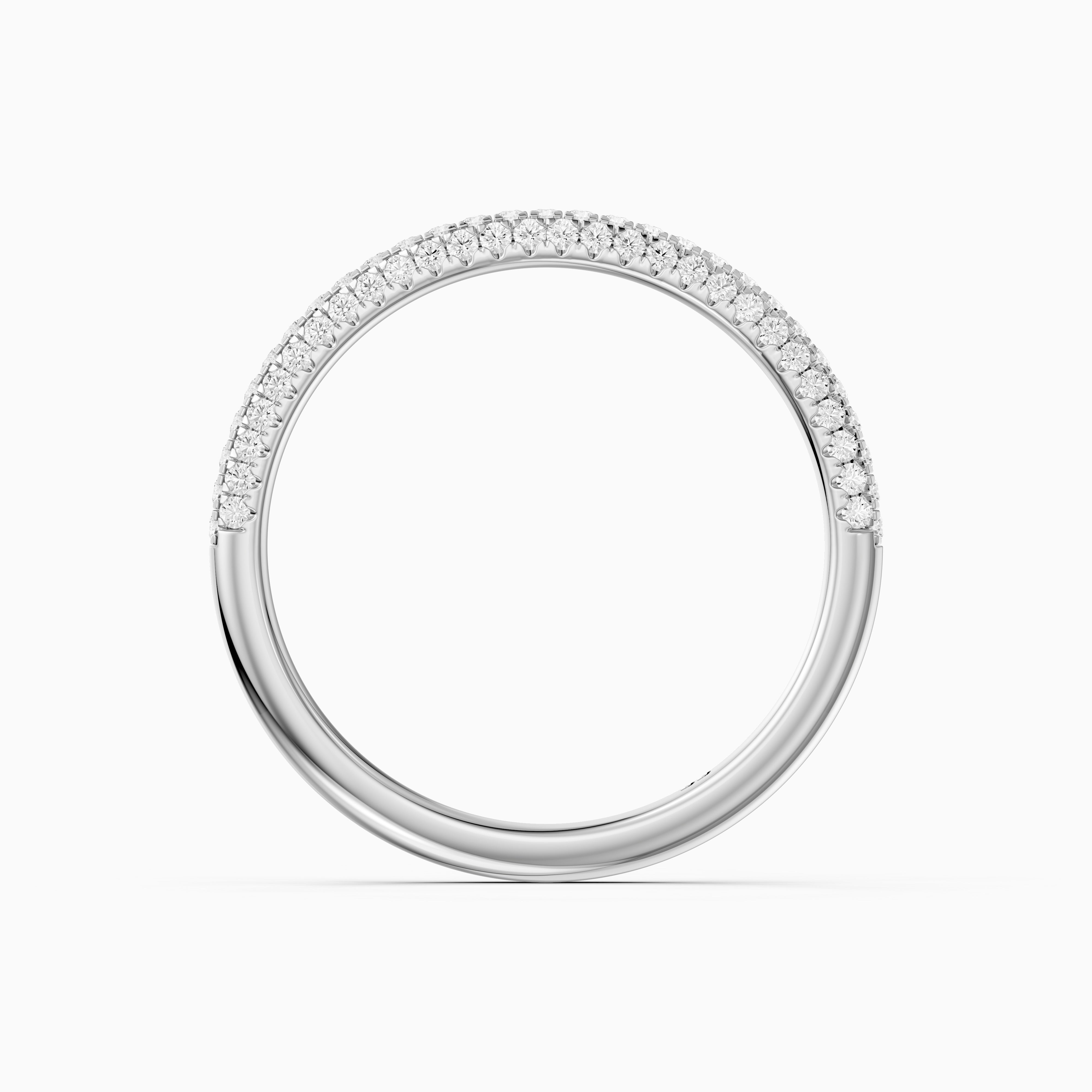 Remi Half Pave Lab Grown Diamond Stackable Eternity Band