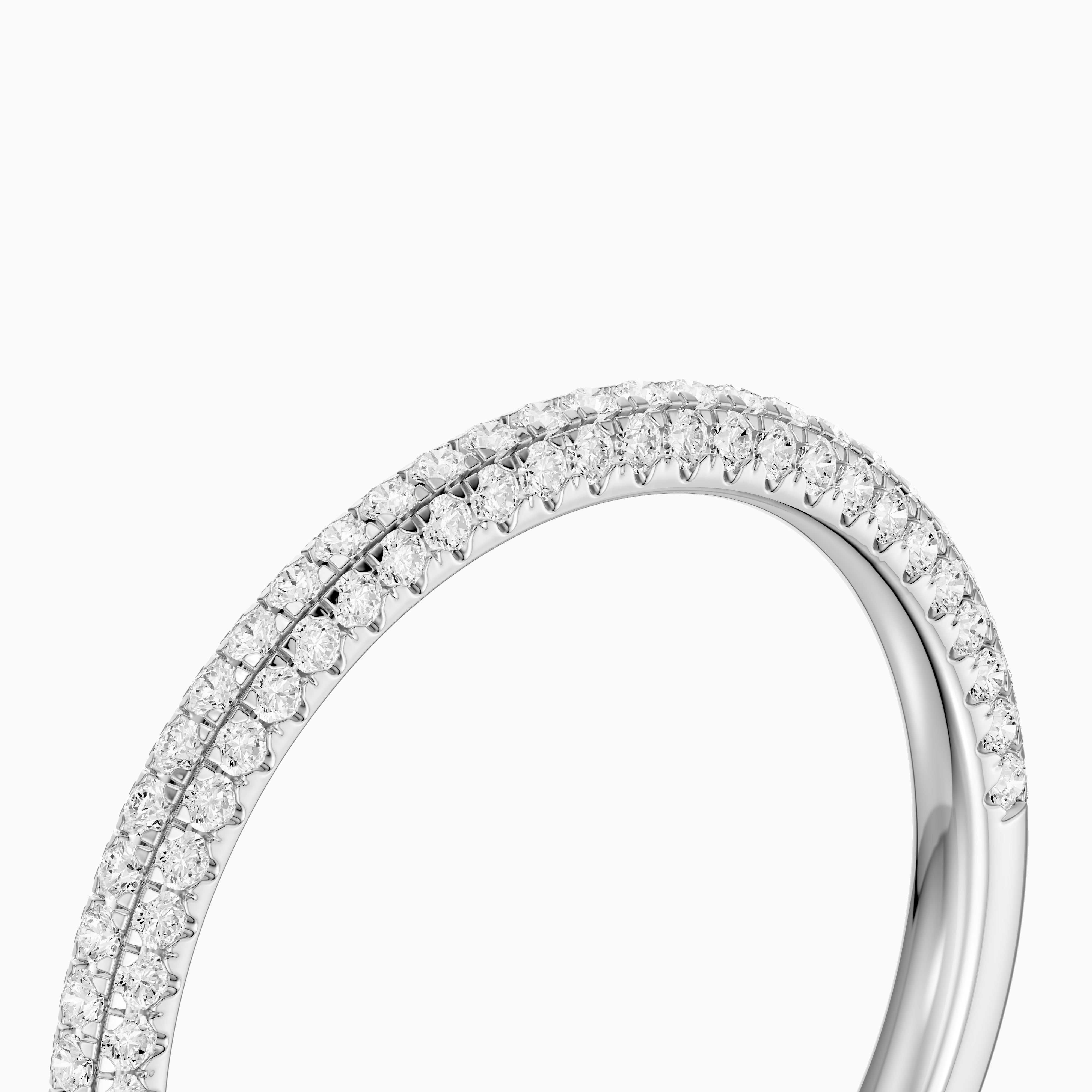 Remi Half Pave Lab Grown Diamond Stackable Eternity Band