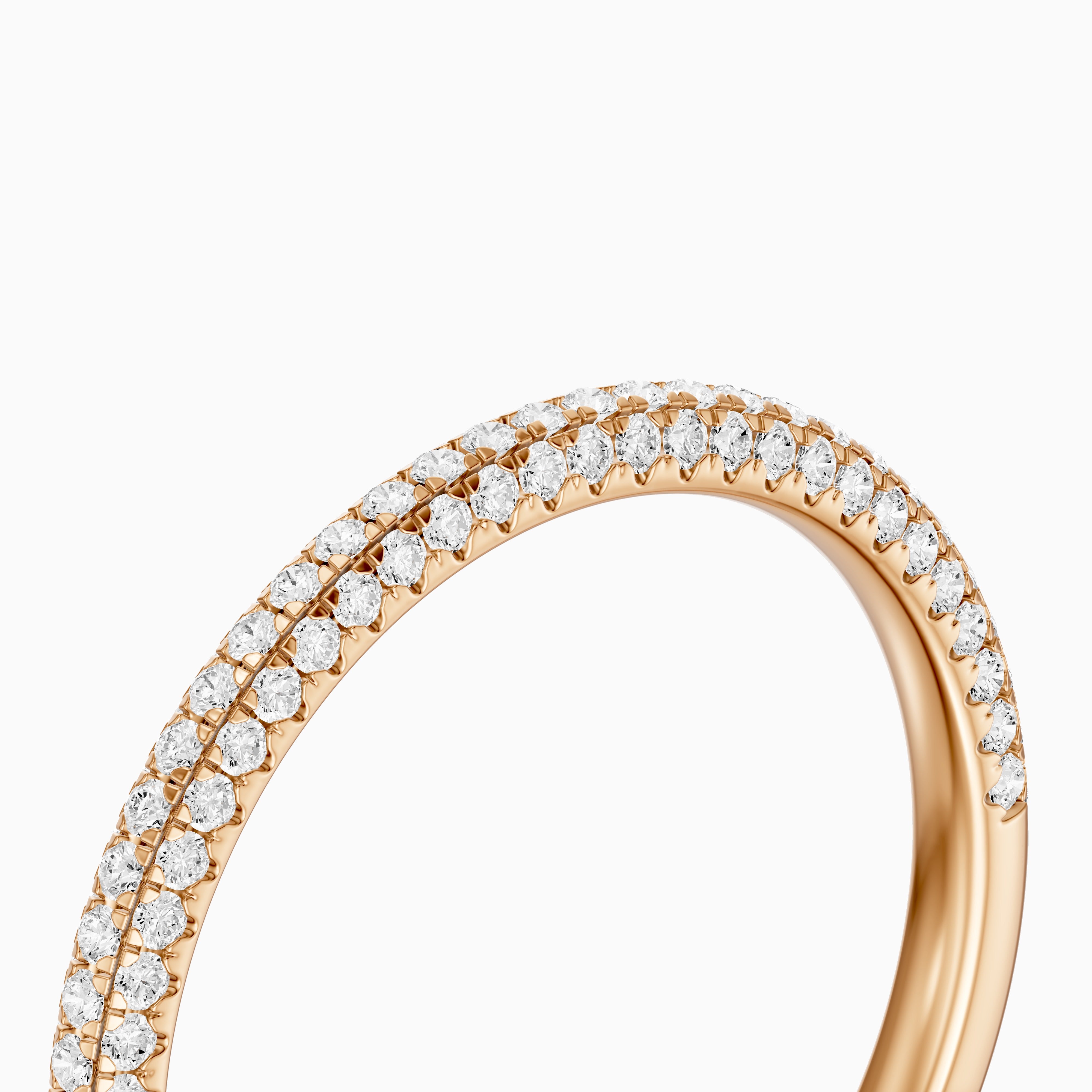 Remi Half Pave Lab Grown Diamond Stackable Eternity Band