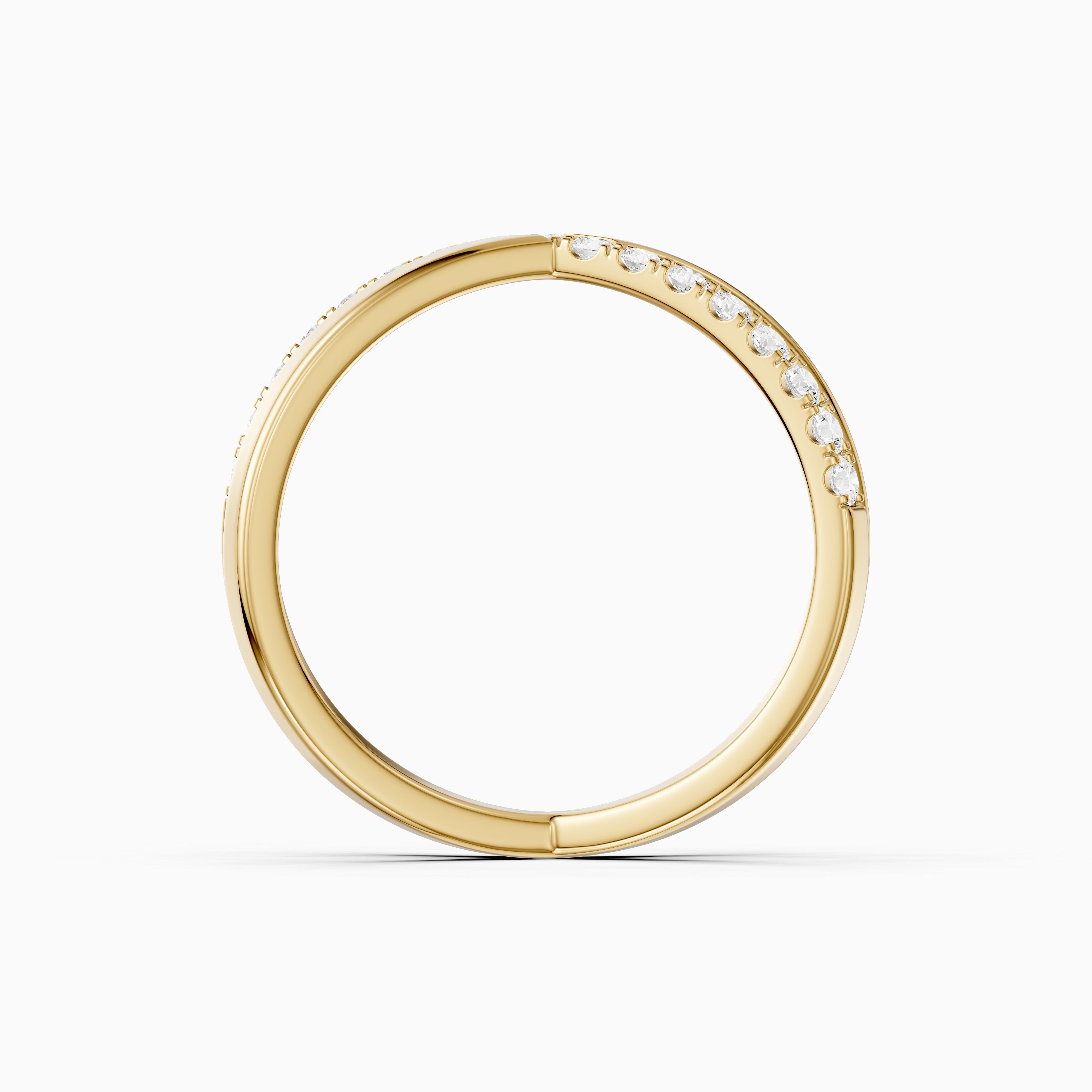 Everly Criss Cross Lab Grown Diamond Wedding Band