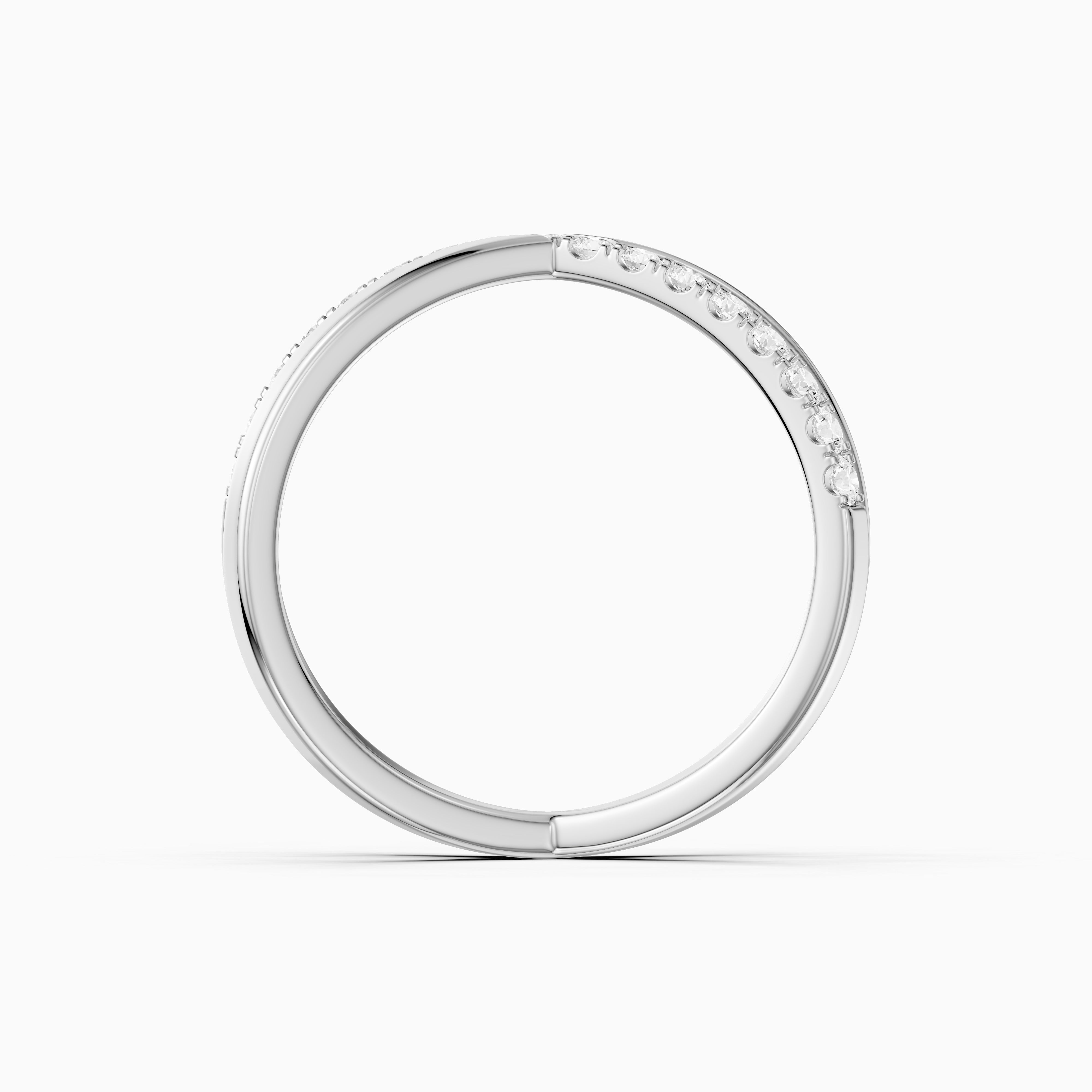 Everly Criss Cross Lab Grown Diamond Wedding Band