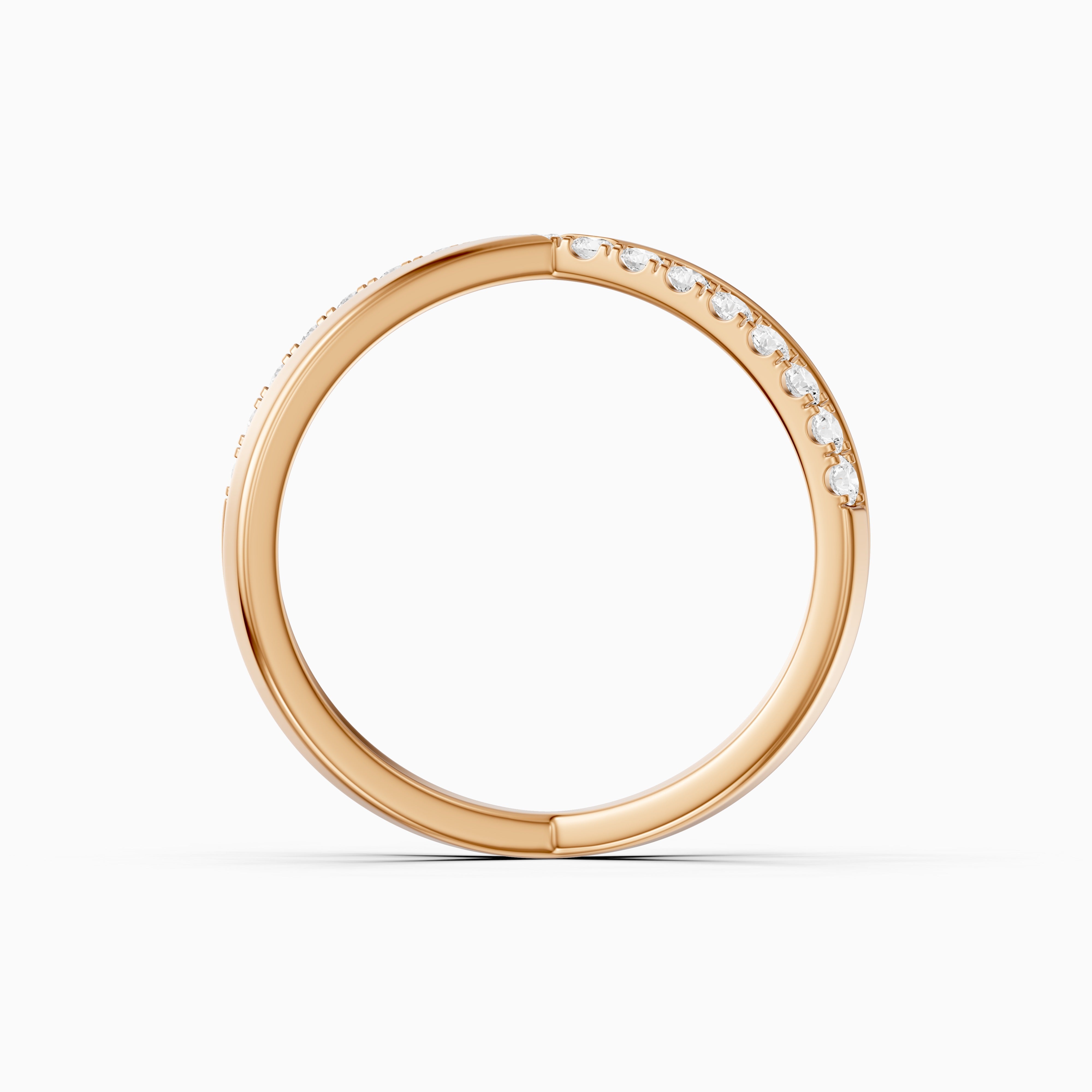 Everly Criss Cross Lab Grown Diamond Wedding Band