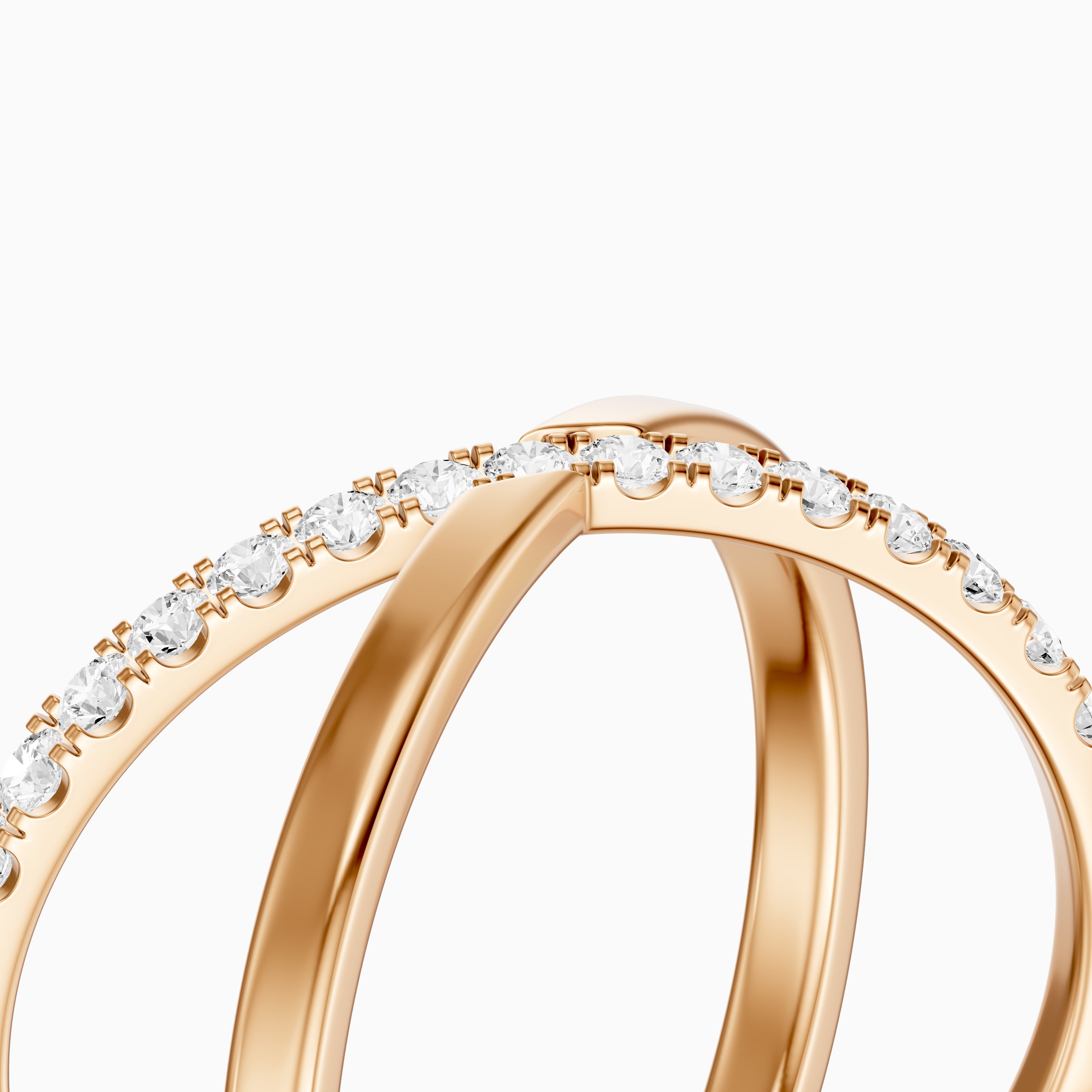 Everly Criss Cross Lab Grown Diamond Wedding Band