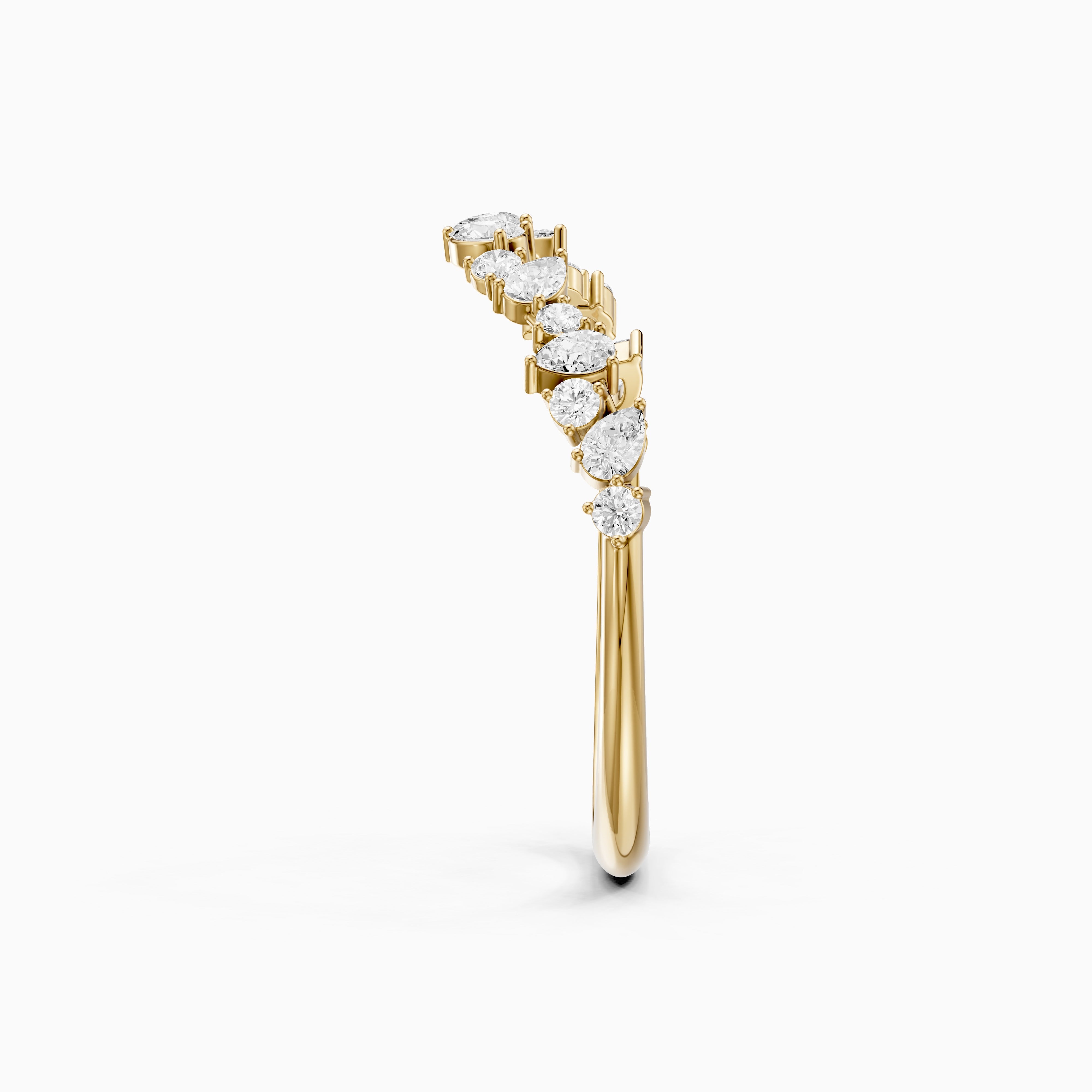 Zoey Mixed Shape Lab Grown Diamond Curved Band