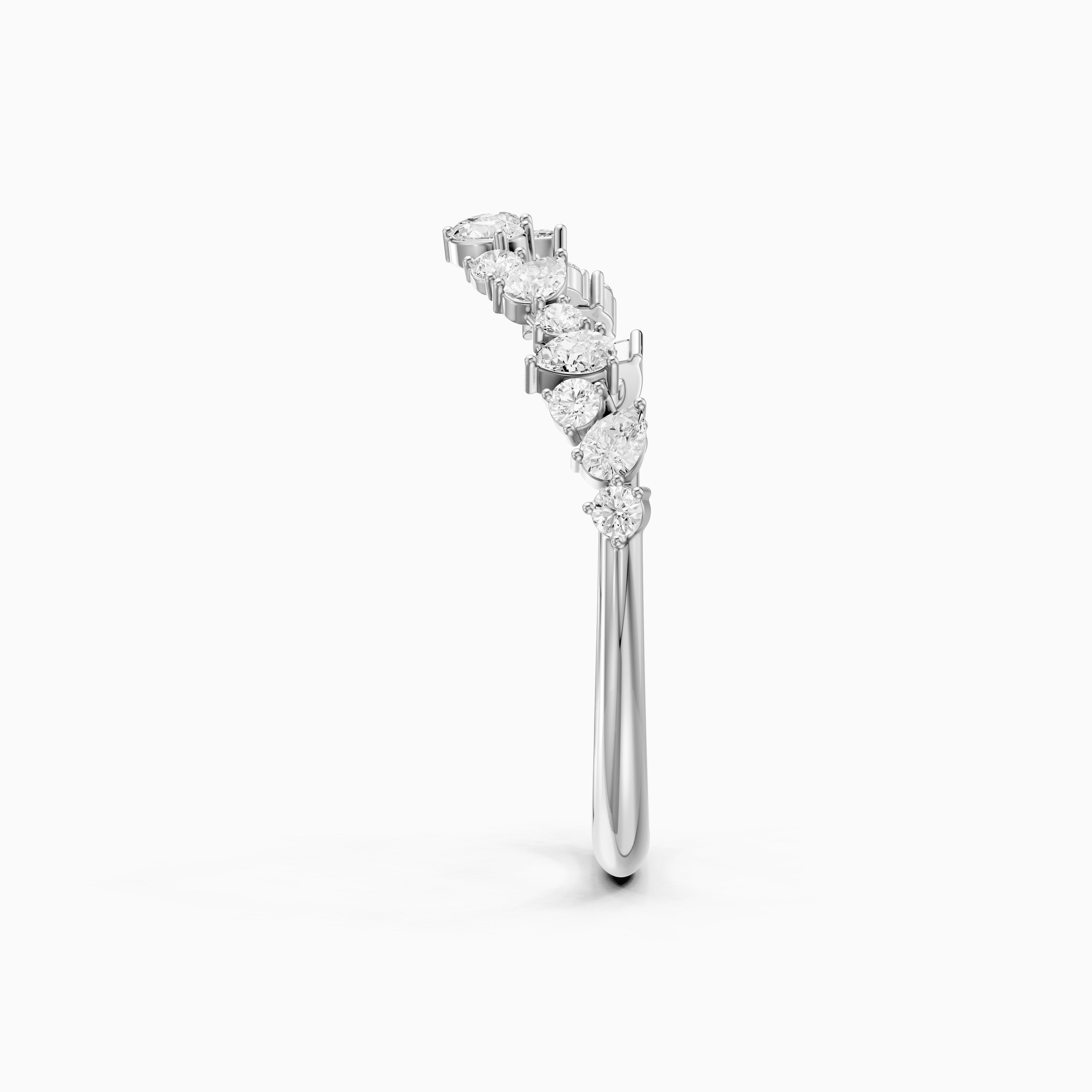 Zoey Mixed Shape Lab Grown Diamond Curved Band