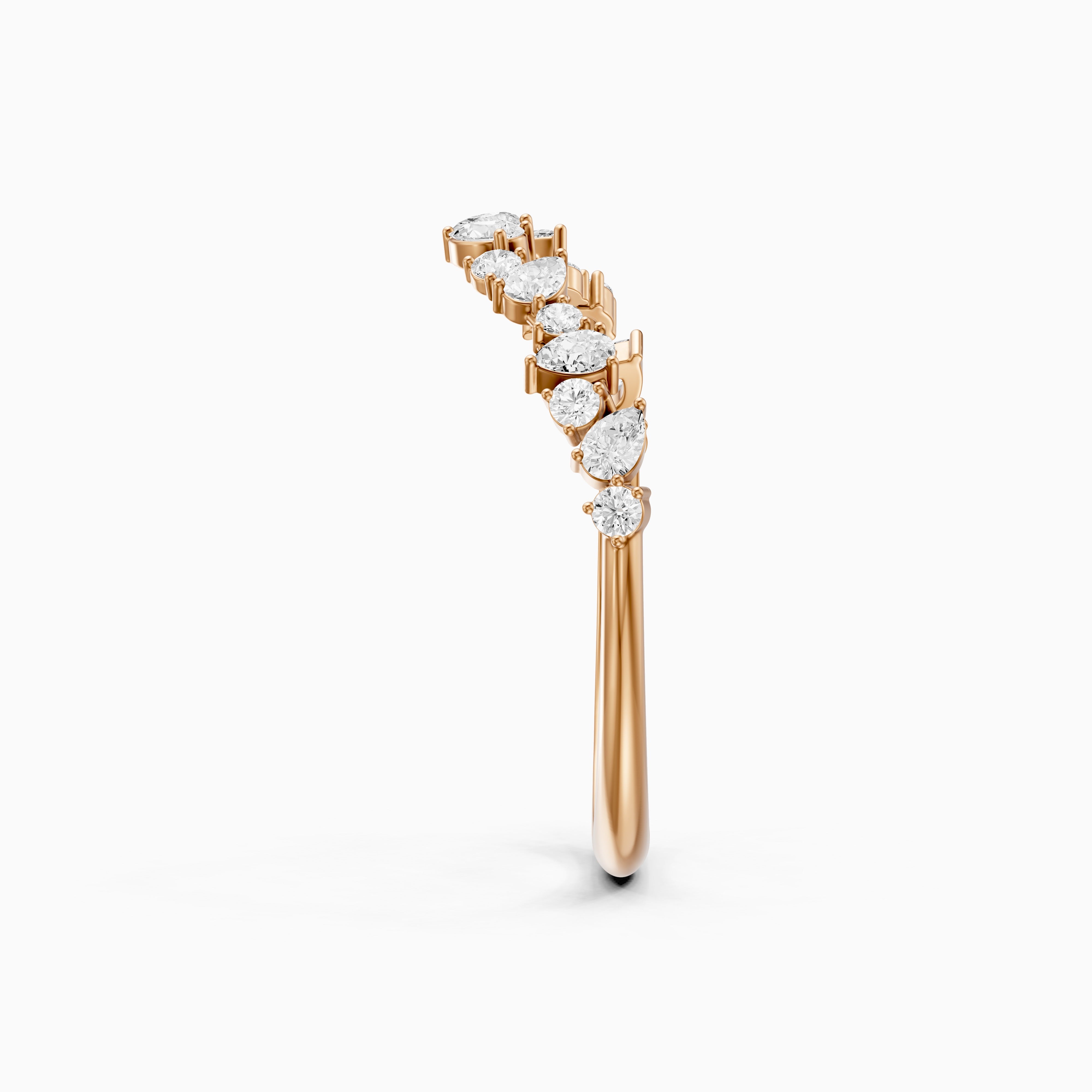 Zoey Mixed Shape Lab Grown Diamond Curved Band