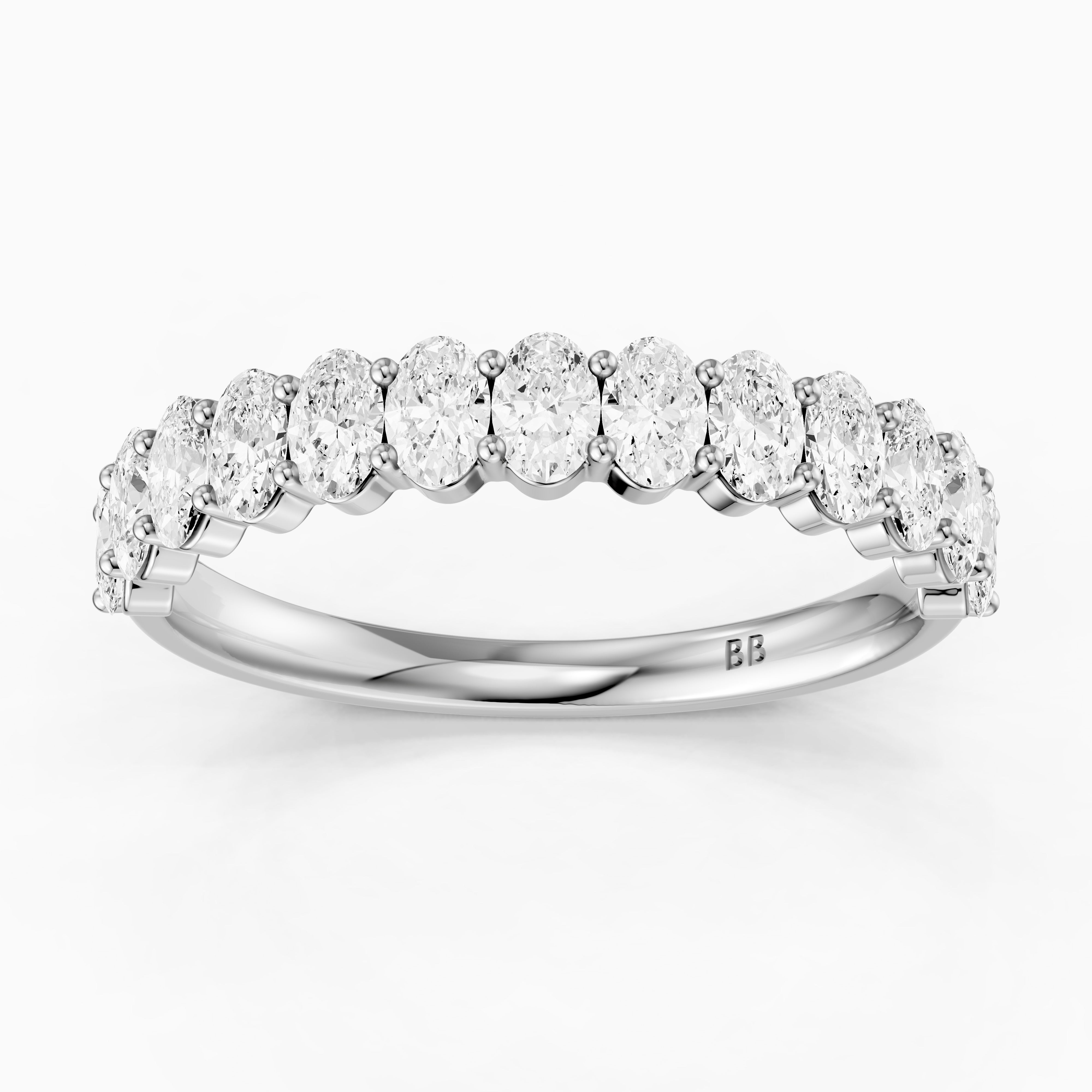 Chloe Oval Lab Grown Diamond Anniversary Band