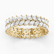 Elle Double Row Marquise Lab Grown Diamond Eternity Band