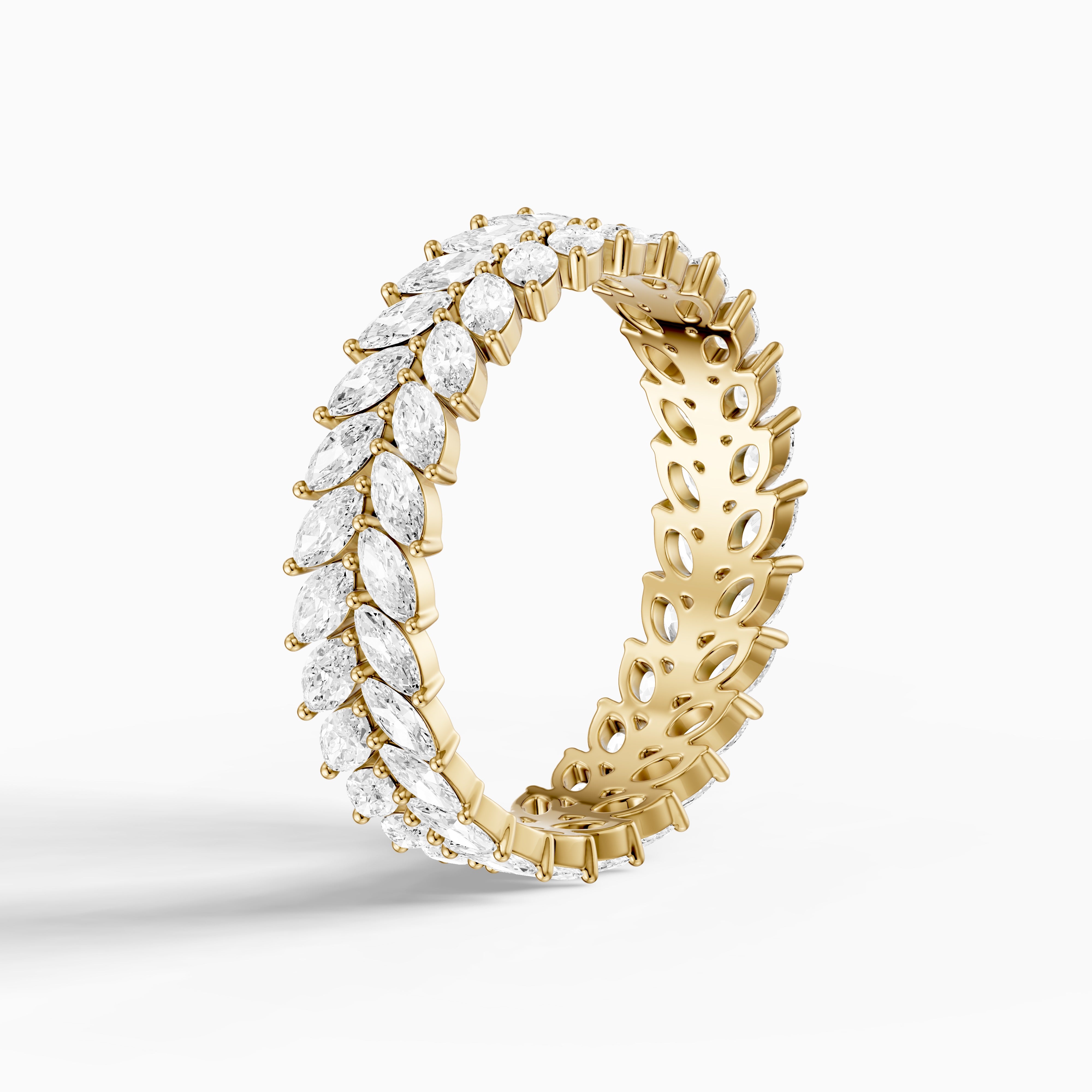 Elle Double Row Marquise Lab Grown Diamond Eternity Band