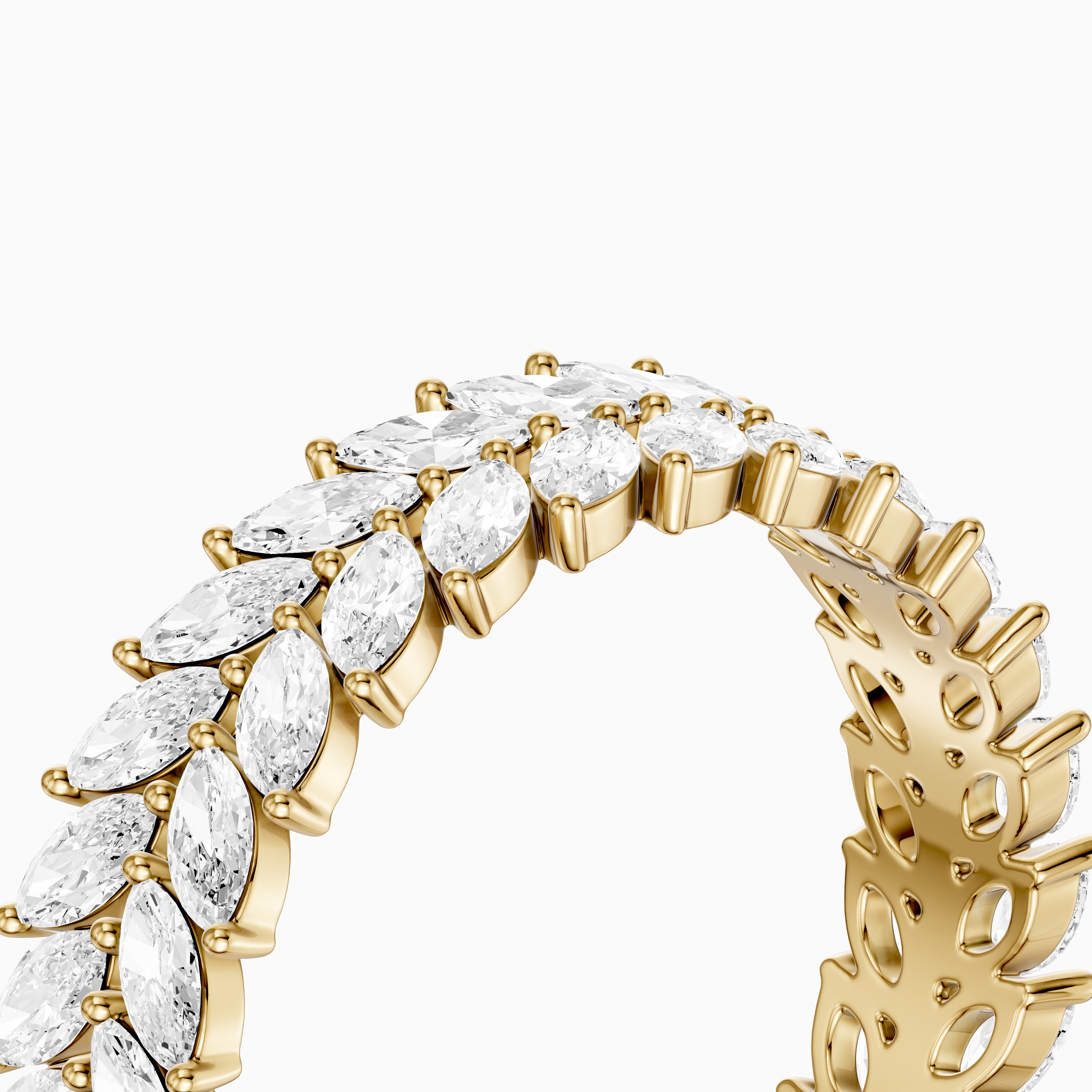 Elle Double Row Marquise Lab Grown Diamond Eternity Band