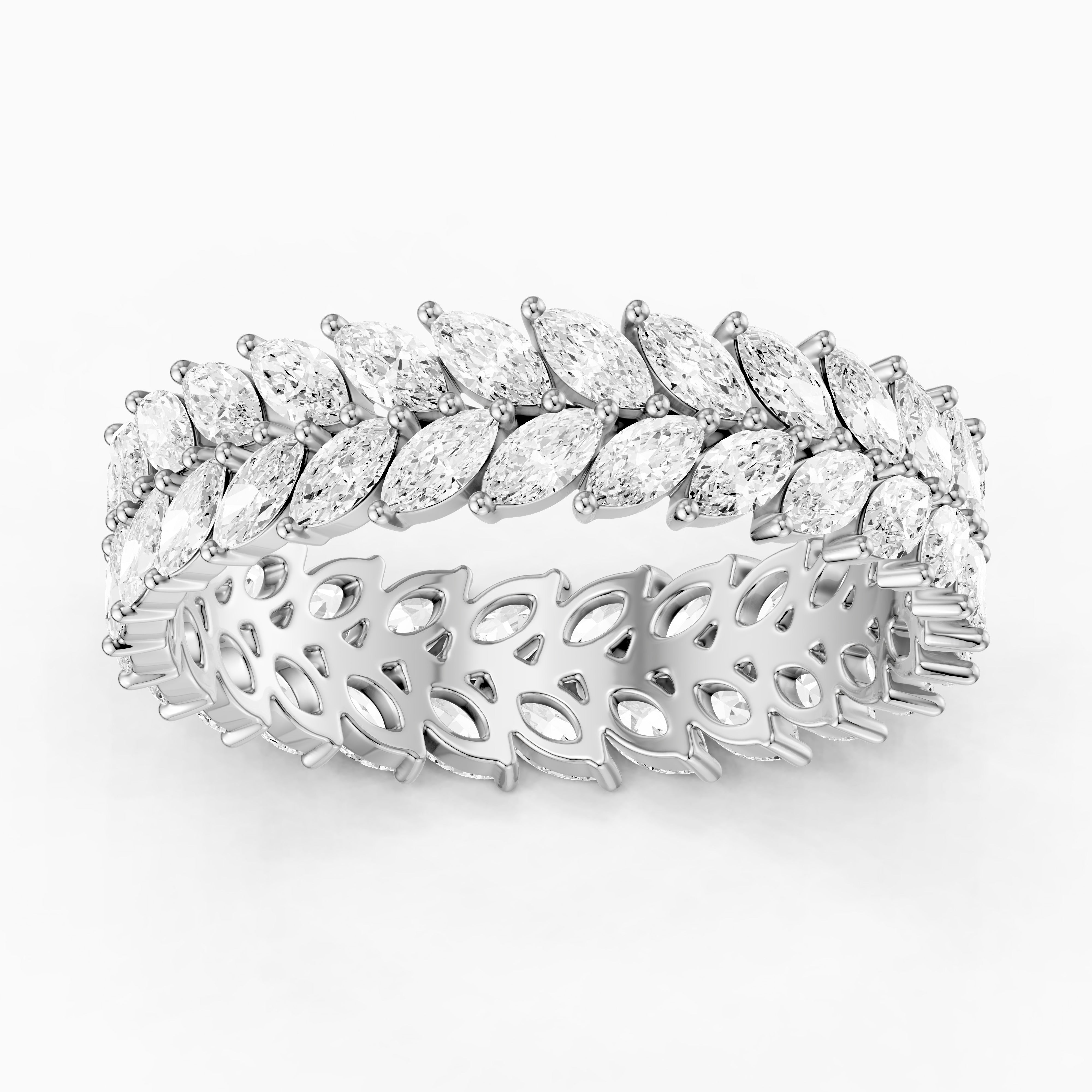 Elle Double Row Marquise Lab Grown Diamond Eternity Band