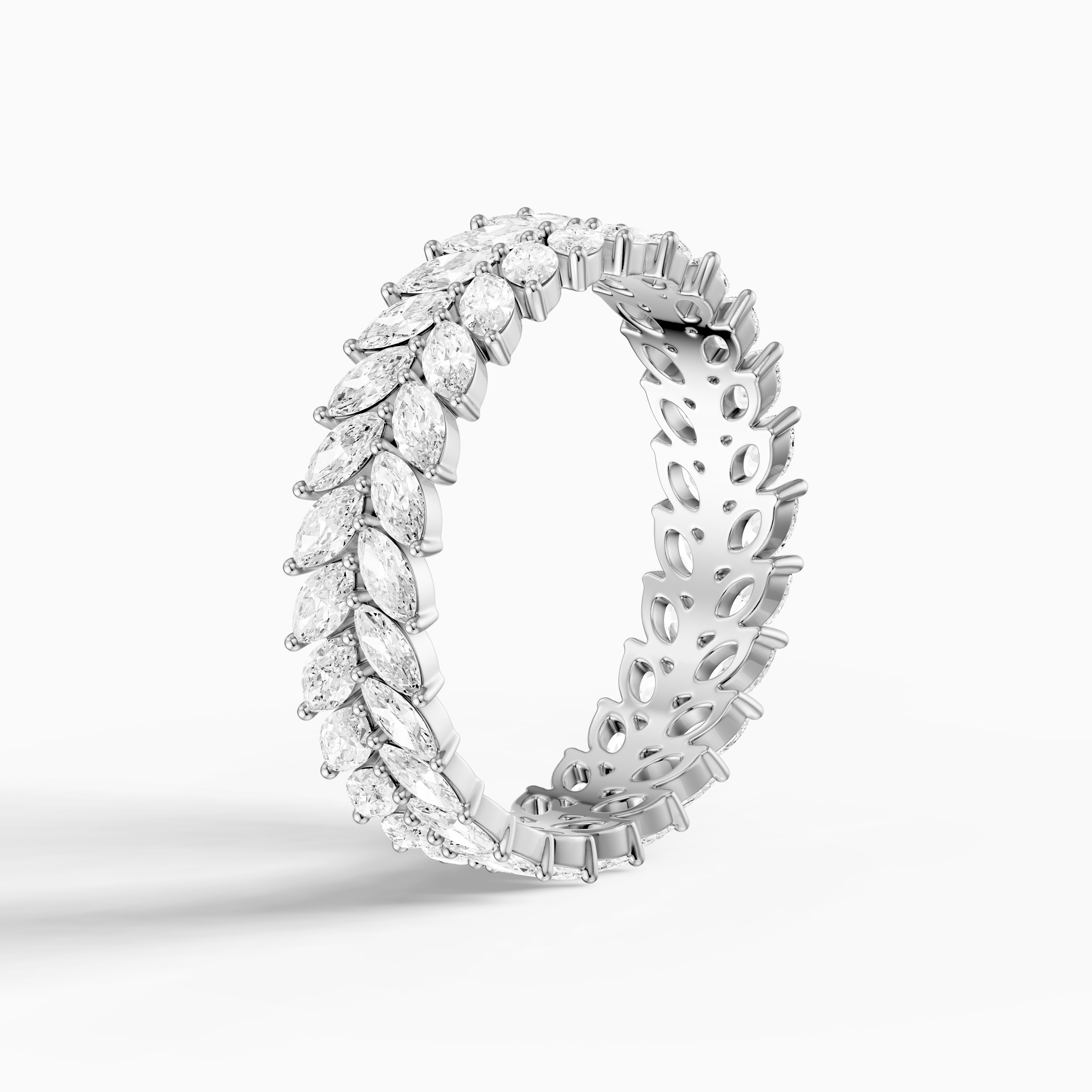 Elle Double Row Marquise Lab Grown Diamond Eternity Band