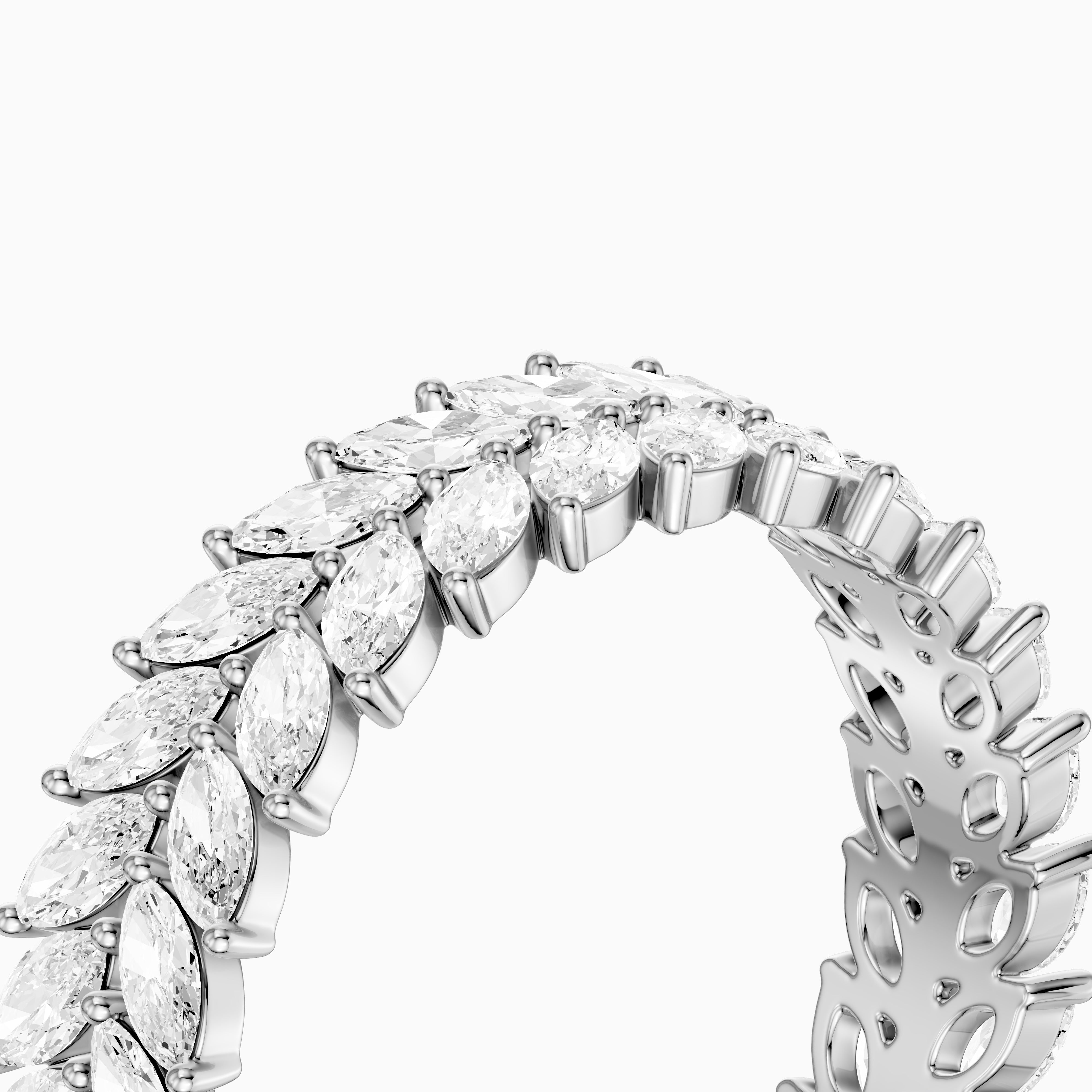 Elle Double Row Marquise Lab Grown Diamond Eternity Band