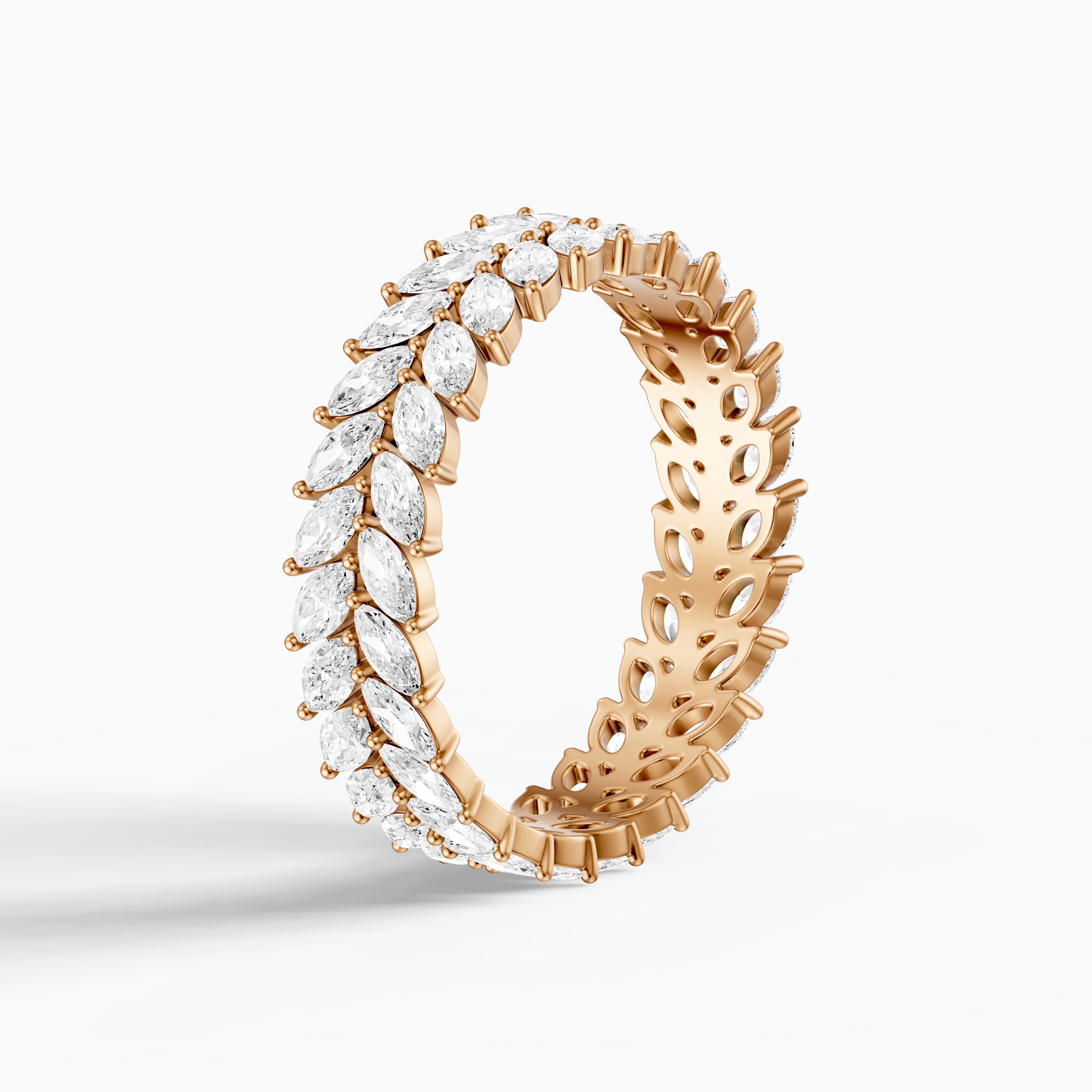 Elle Double Row Marquise Lab Grown Diamond Eternity Band