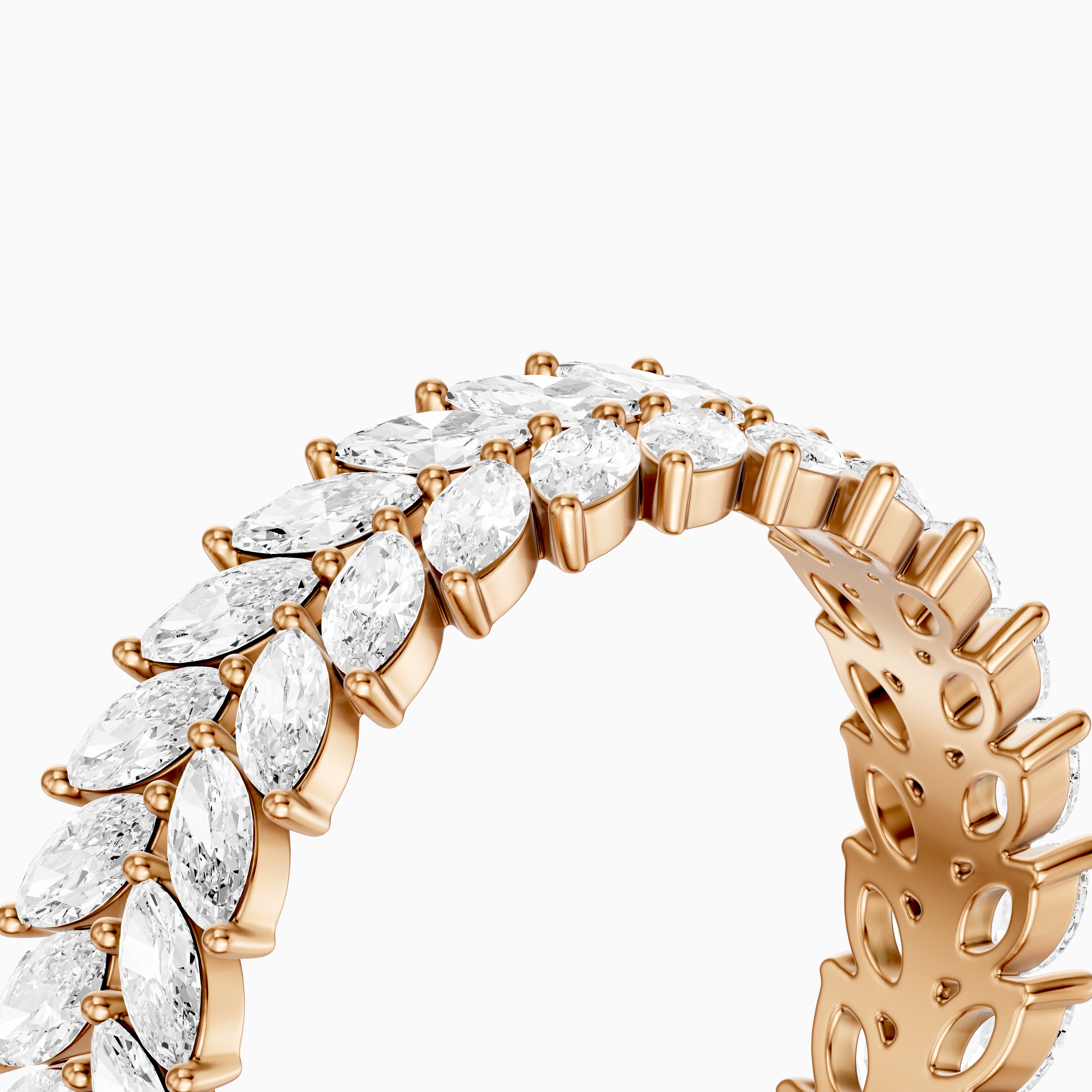 Elle Double Row Marquise Lab Grown Diamond Eternity Band