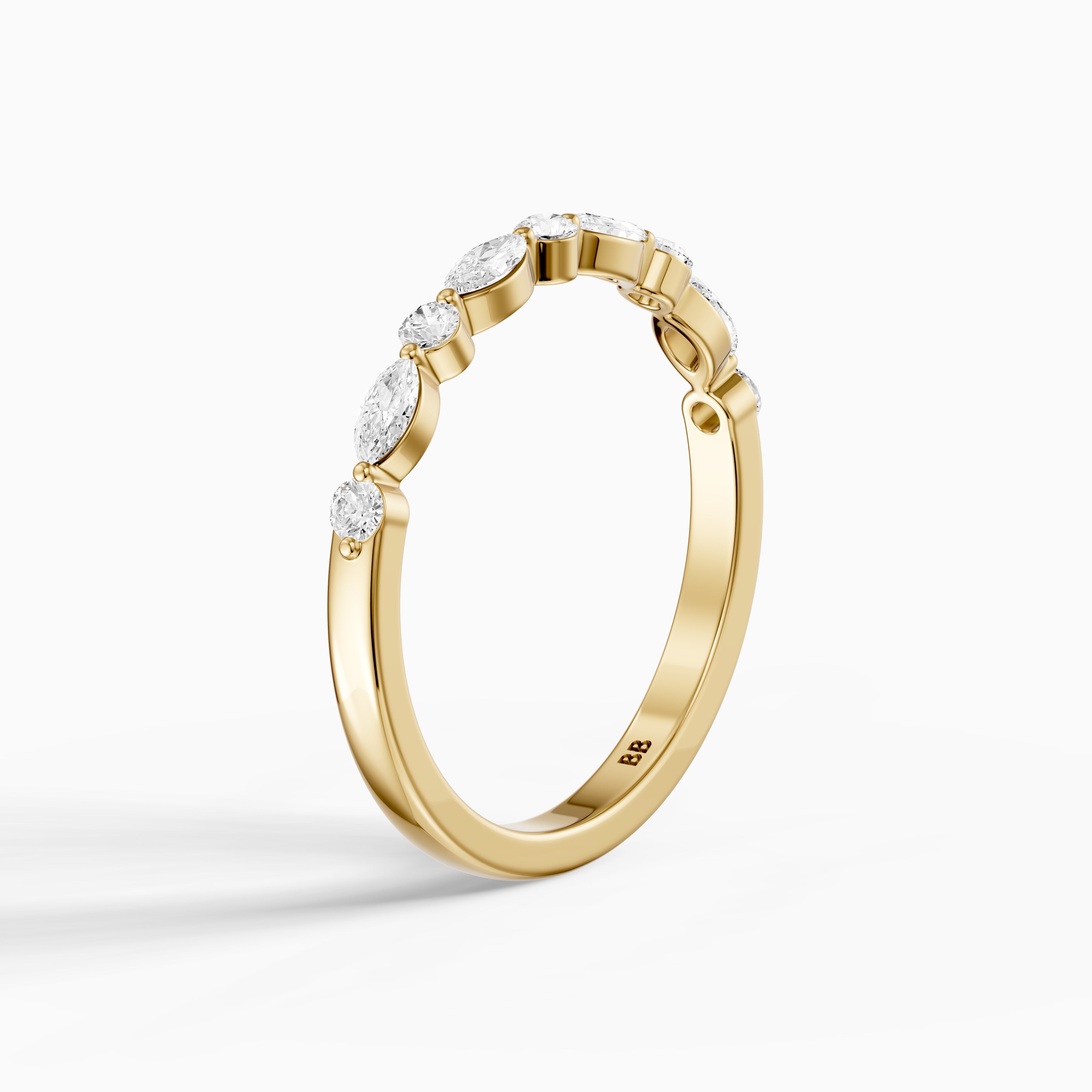 Nora Alternating Marquise and Round Lab Grown Diamond Anniversary Band
