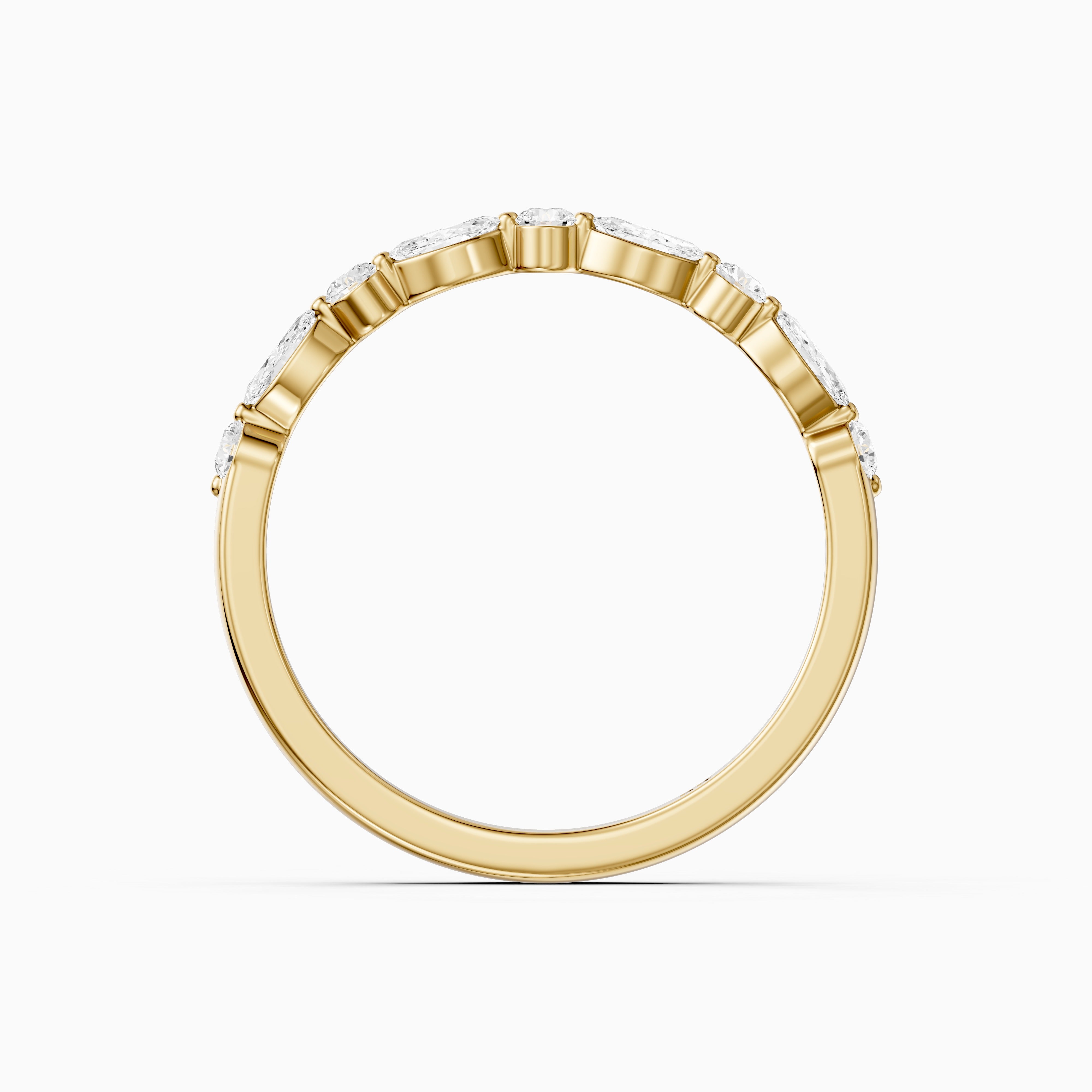 Nora Alternating Marquise and Round Lab Grown Diamond Anniversary Band