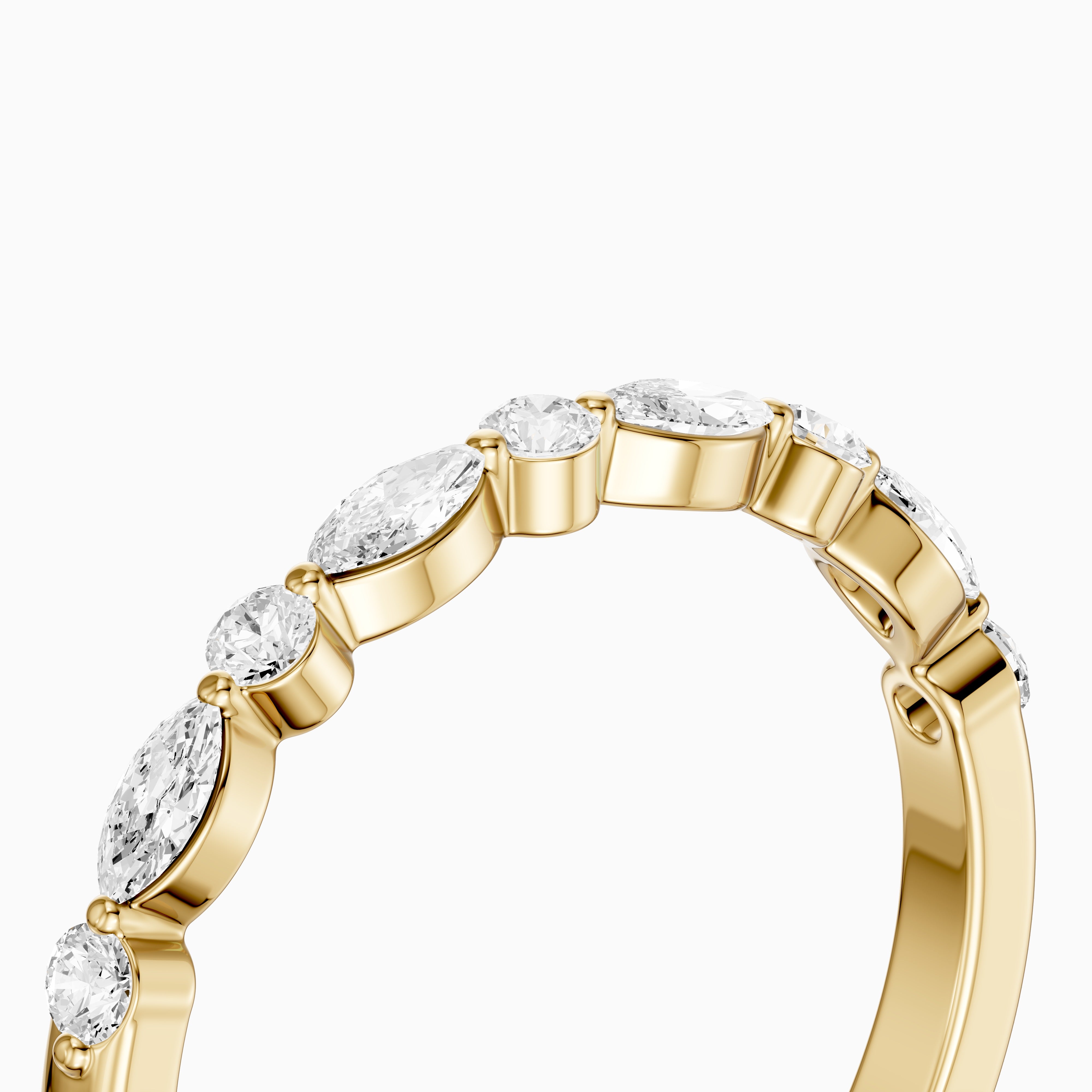 Nora Alternating Marquise and Round Lab Grown Diamond Anniversary Band