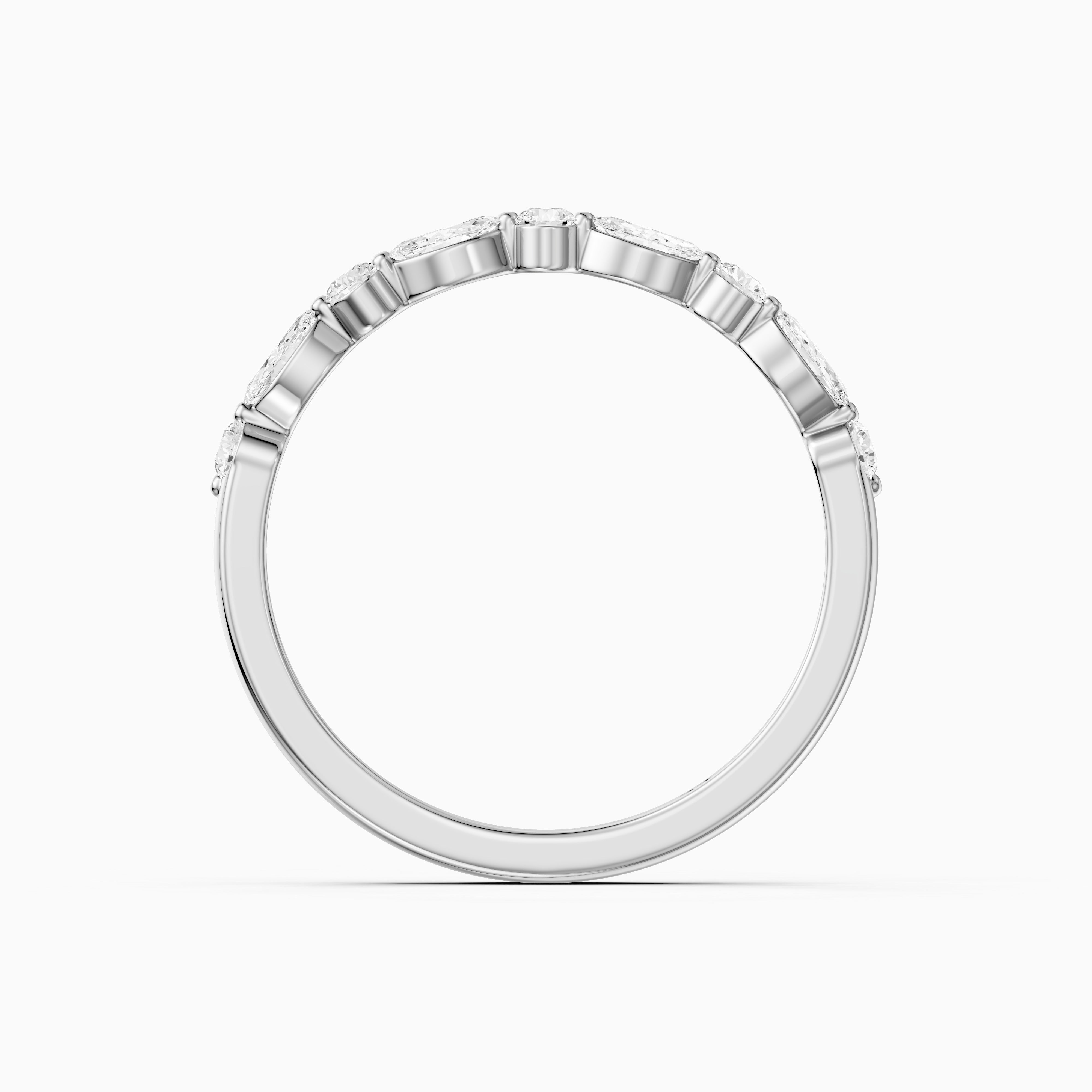 Nora Alternating Marquise and Round Lab Grown Diamond Anniversary Band