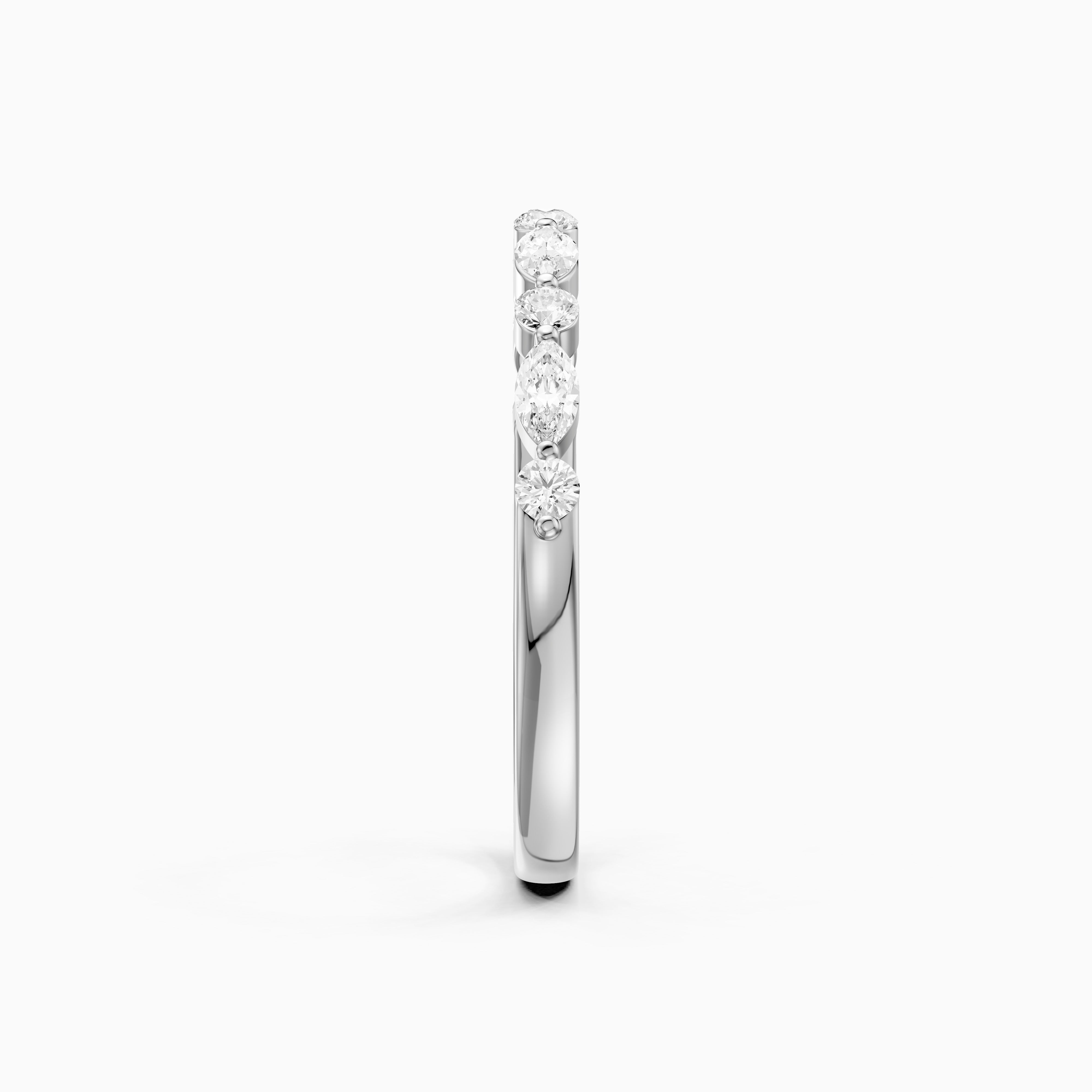 Nora Alternating Marquise and Round Lab Grown Diamond Anniversary Band