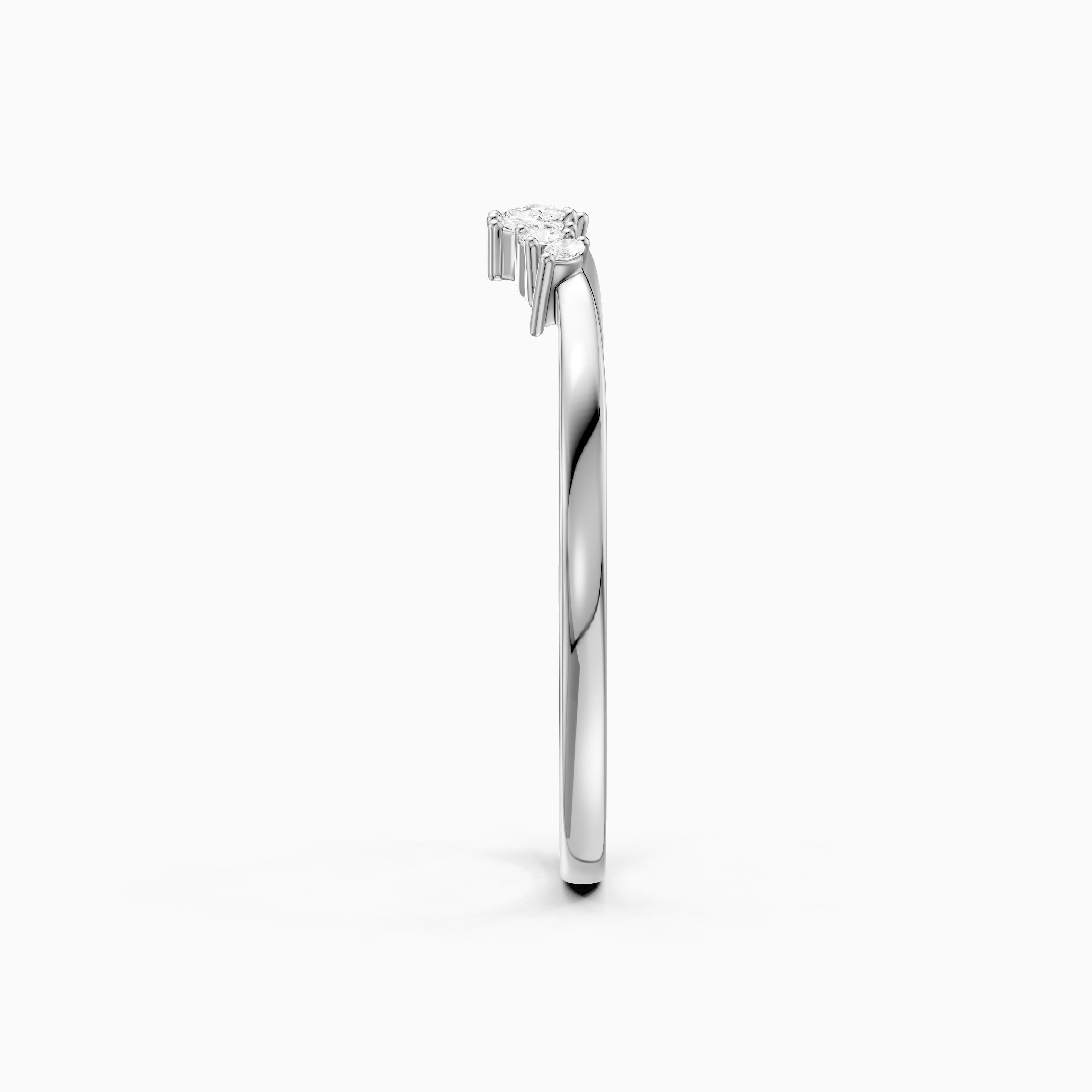 Lila Crown Style Lab Grown Diamond Curved Wedding Band