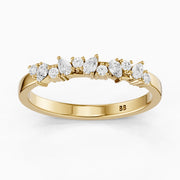 Kaia Pear and Round Shape Lab Grown Diamond Wedding Band