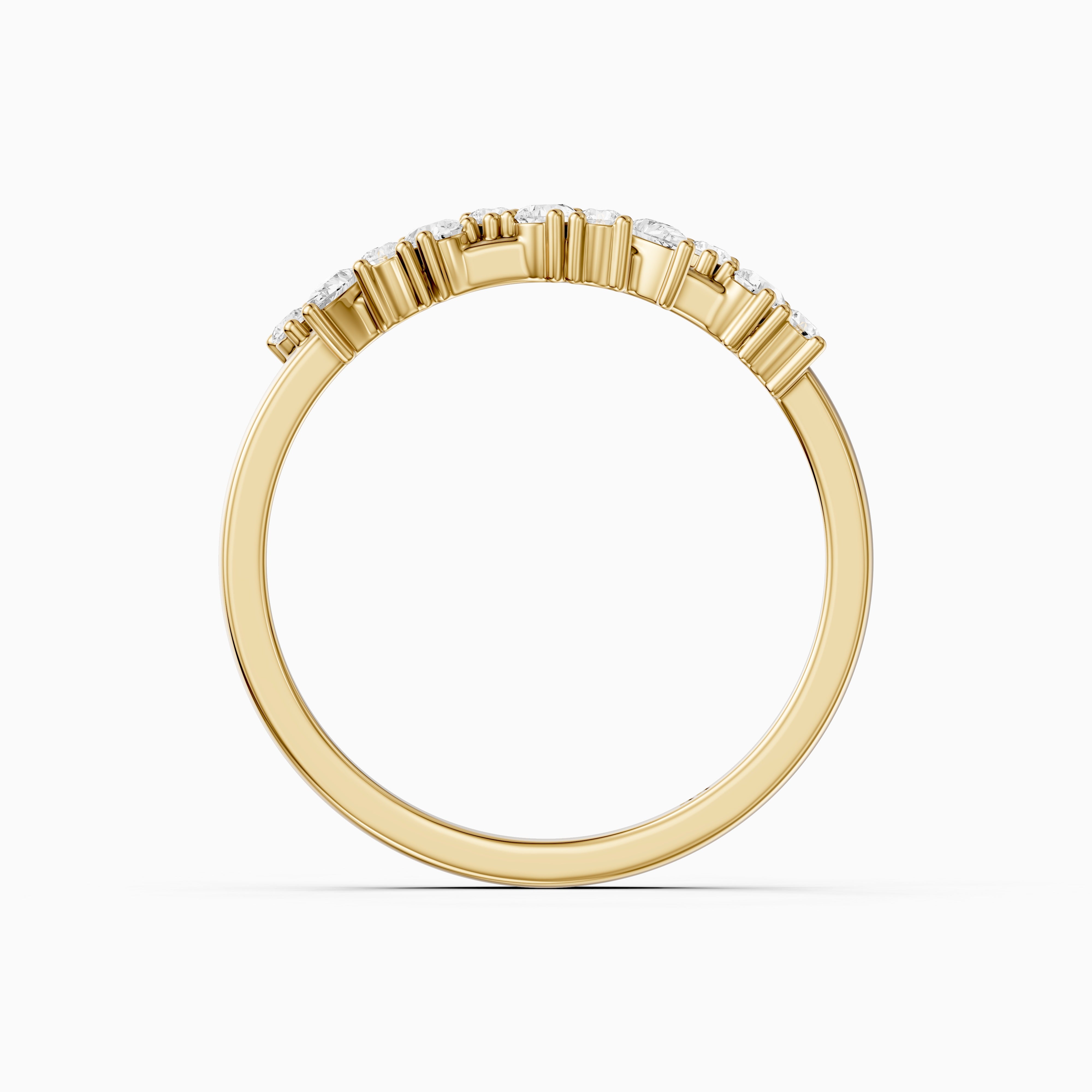 Kaia Pear and Round Shape Lab Grown Diamond Wedding Band