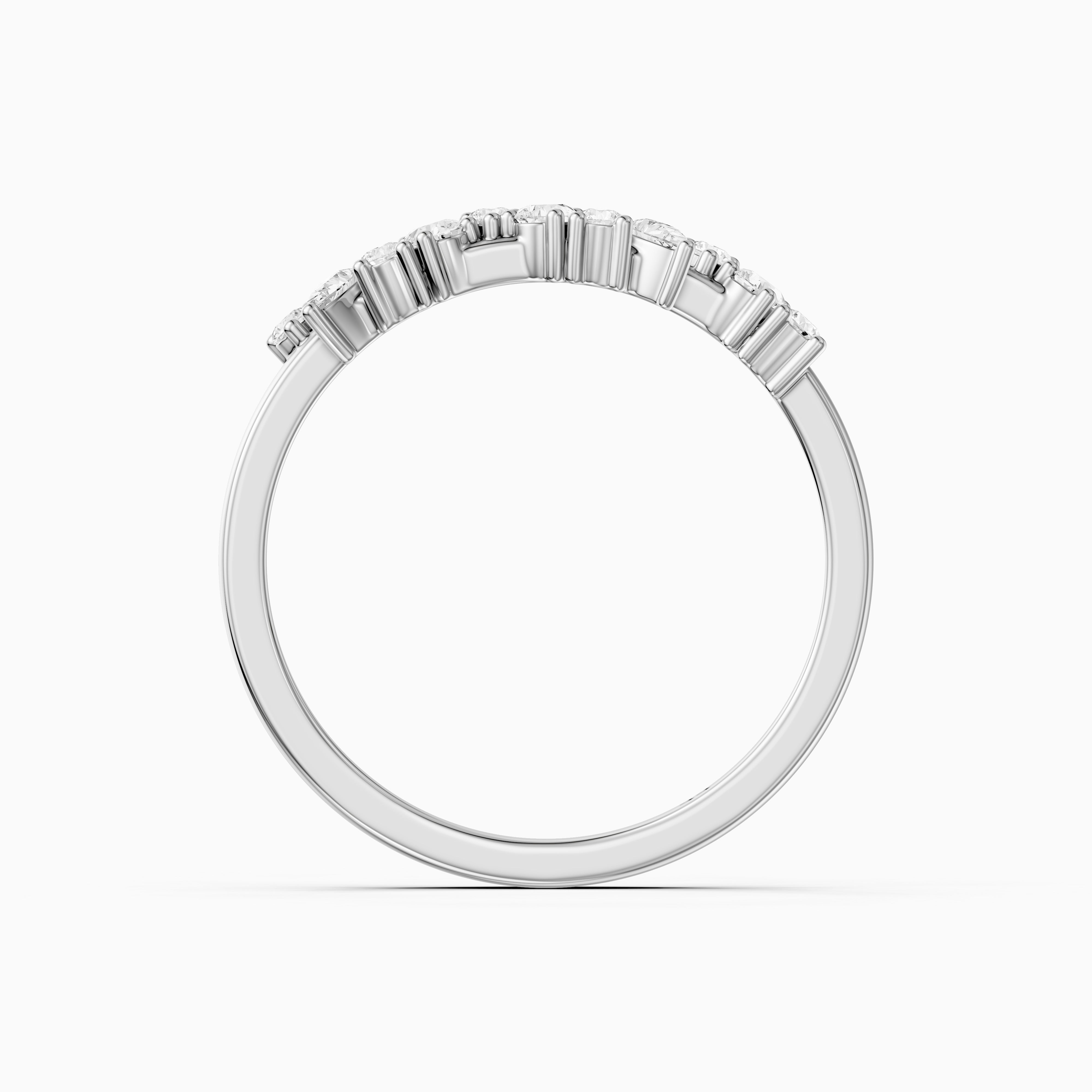 Kaia Pear and Round Shape Lab Grown Diamond Wedding Band