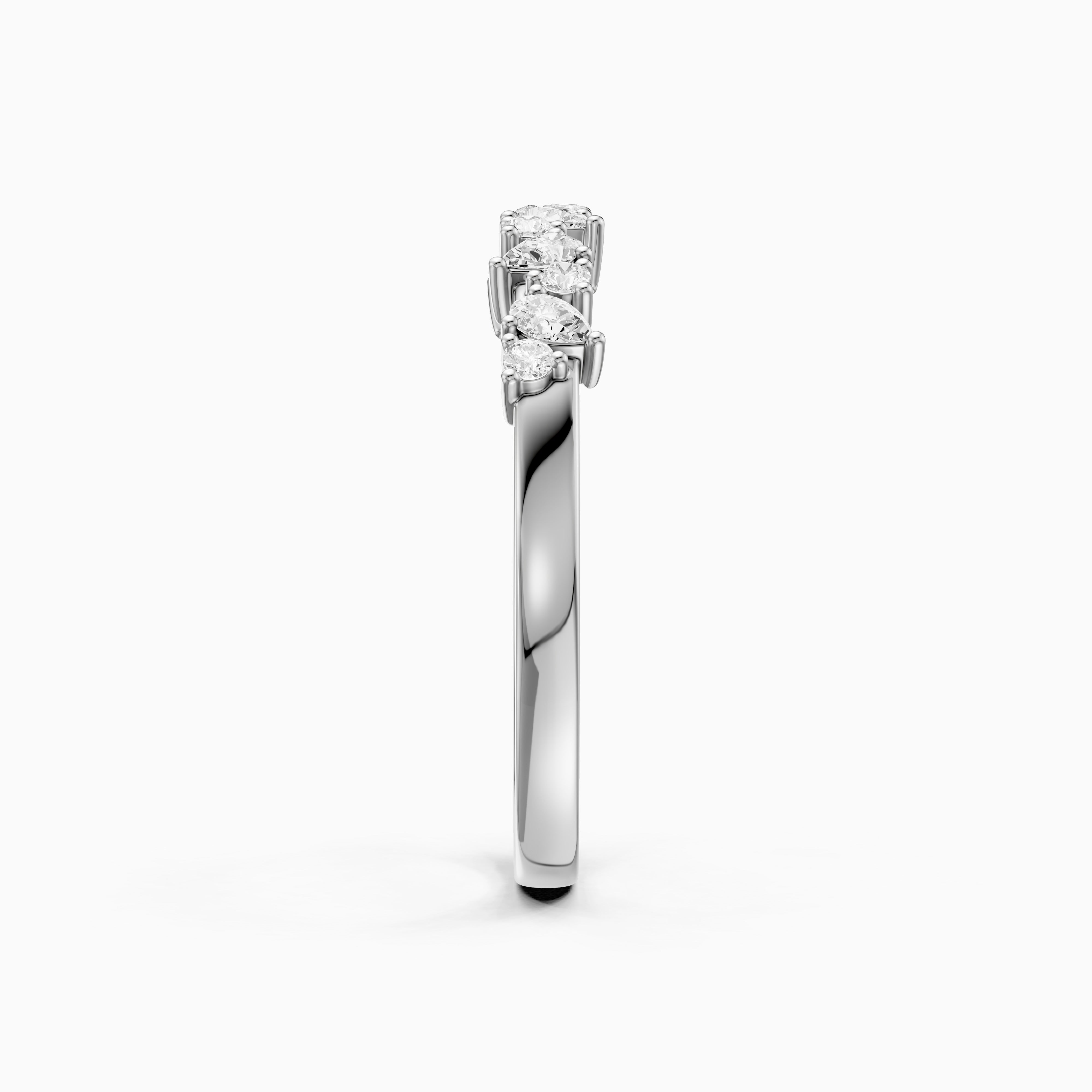 Kaia Pear and Round Shape Lab Grown Diamond Wedding Band