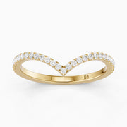 Blair Chevron Style Round Lab Grown Diamond Stackable Band