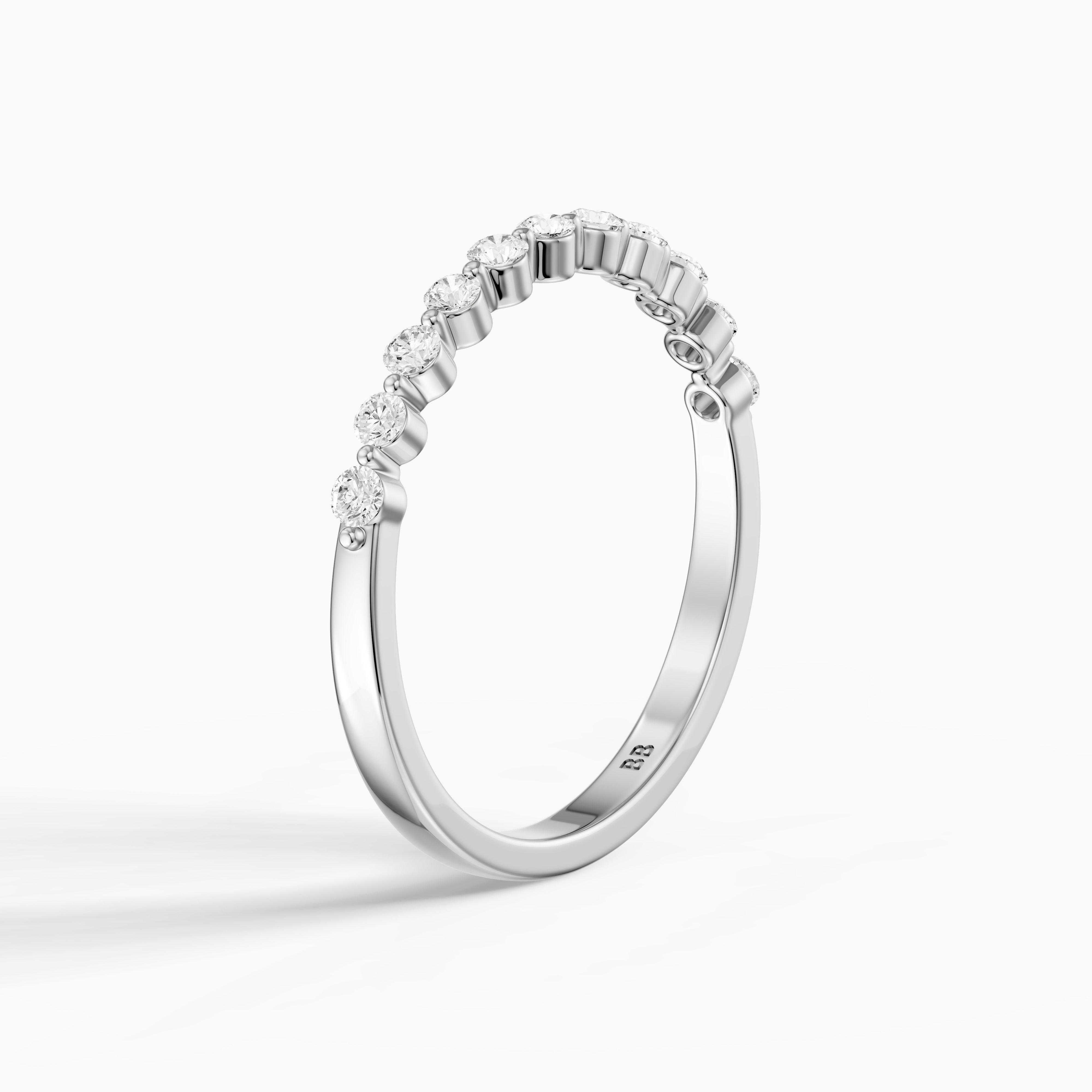 Zara Round Cut Lab Grown Diamond Anniversary Band