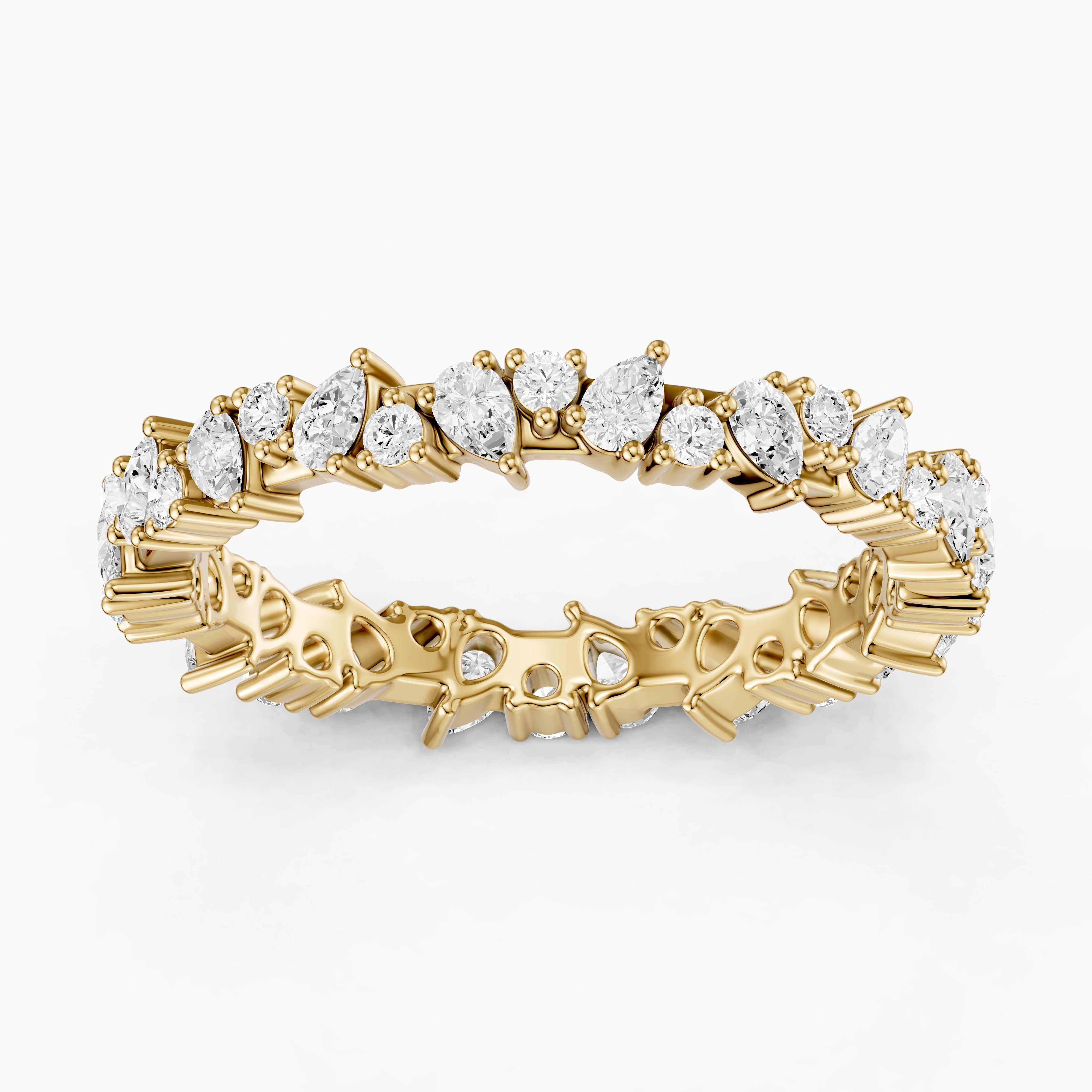 Remi Mixed Shape Lab Diamond Full Eternity Stackable Ring
