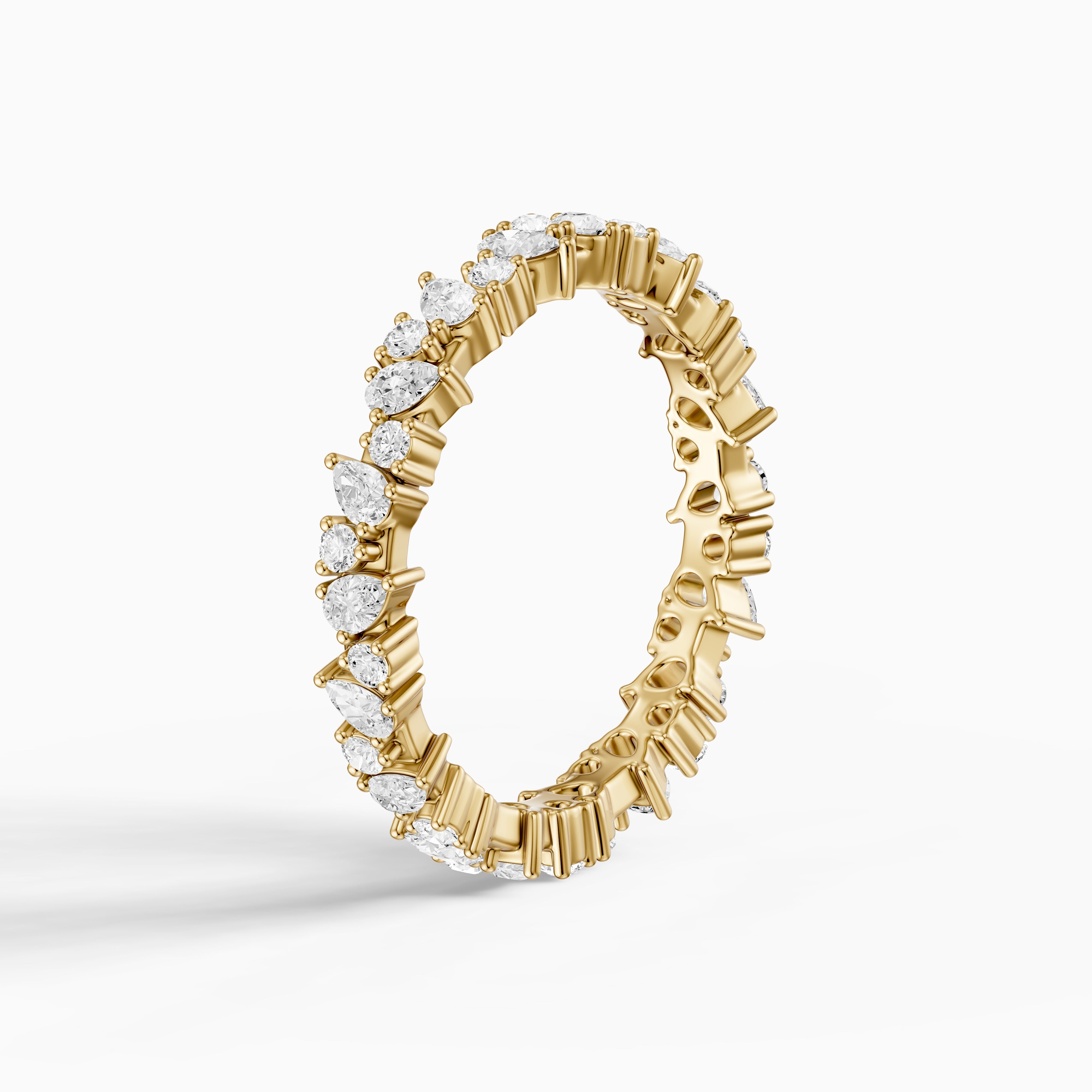 Remi Mixed Shape Lab Diamond Full Eternity Stackable Ring