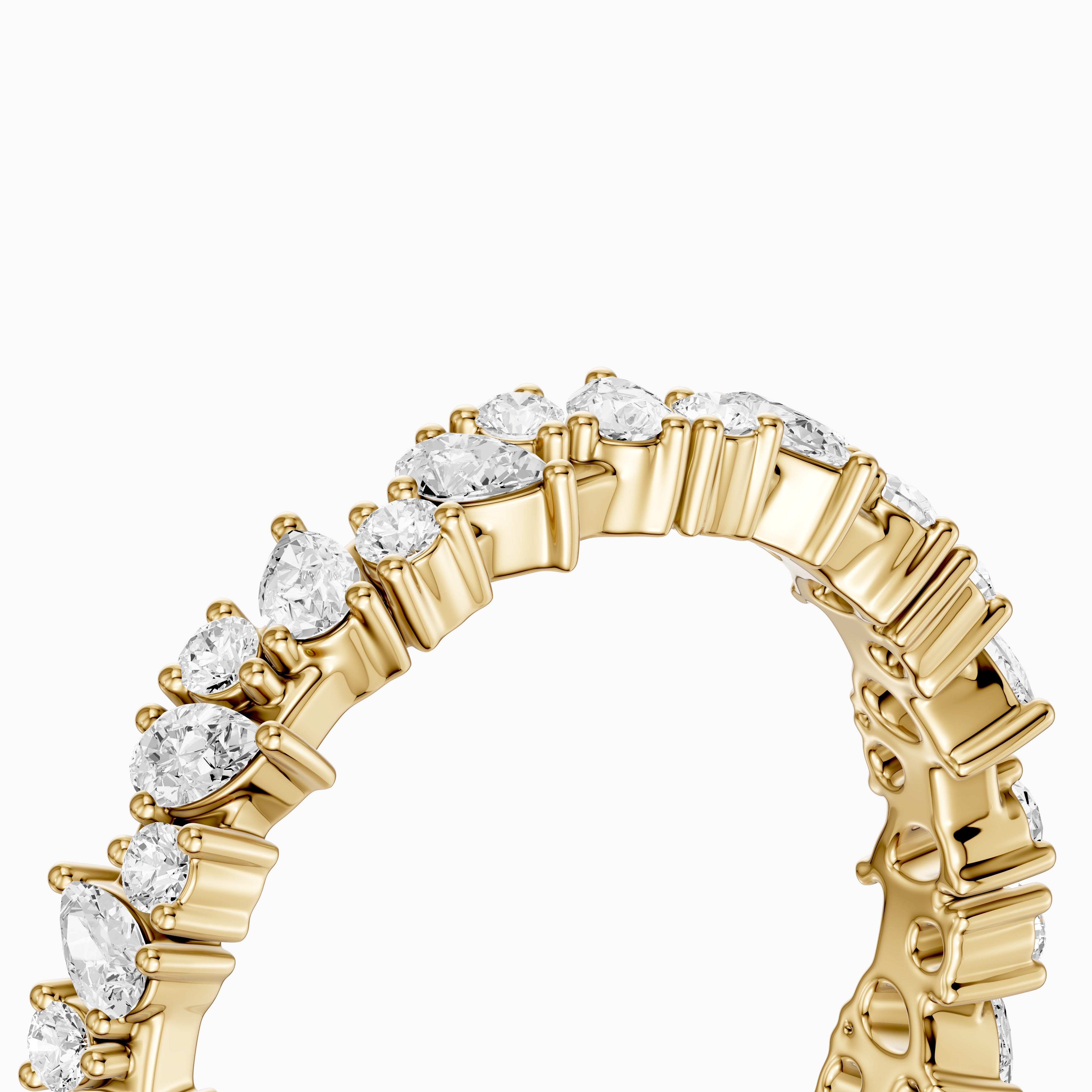 Remi Mixed Shape Lab Diamond Full Eternity Stackable Ring