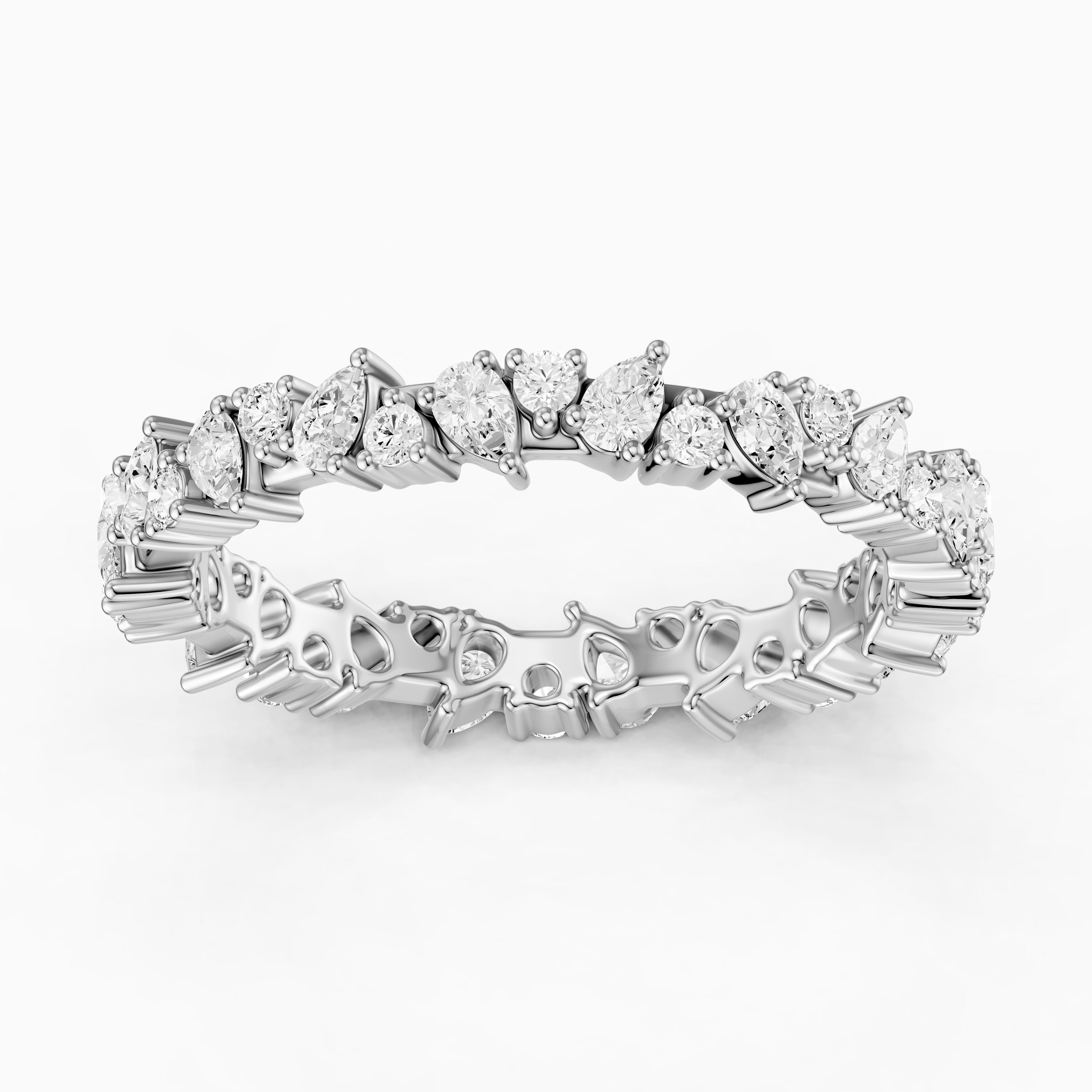 Remi Mixed Shape Lab Diamond Full Eternity Stackable Ring
