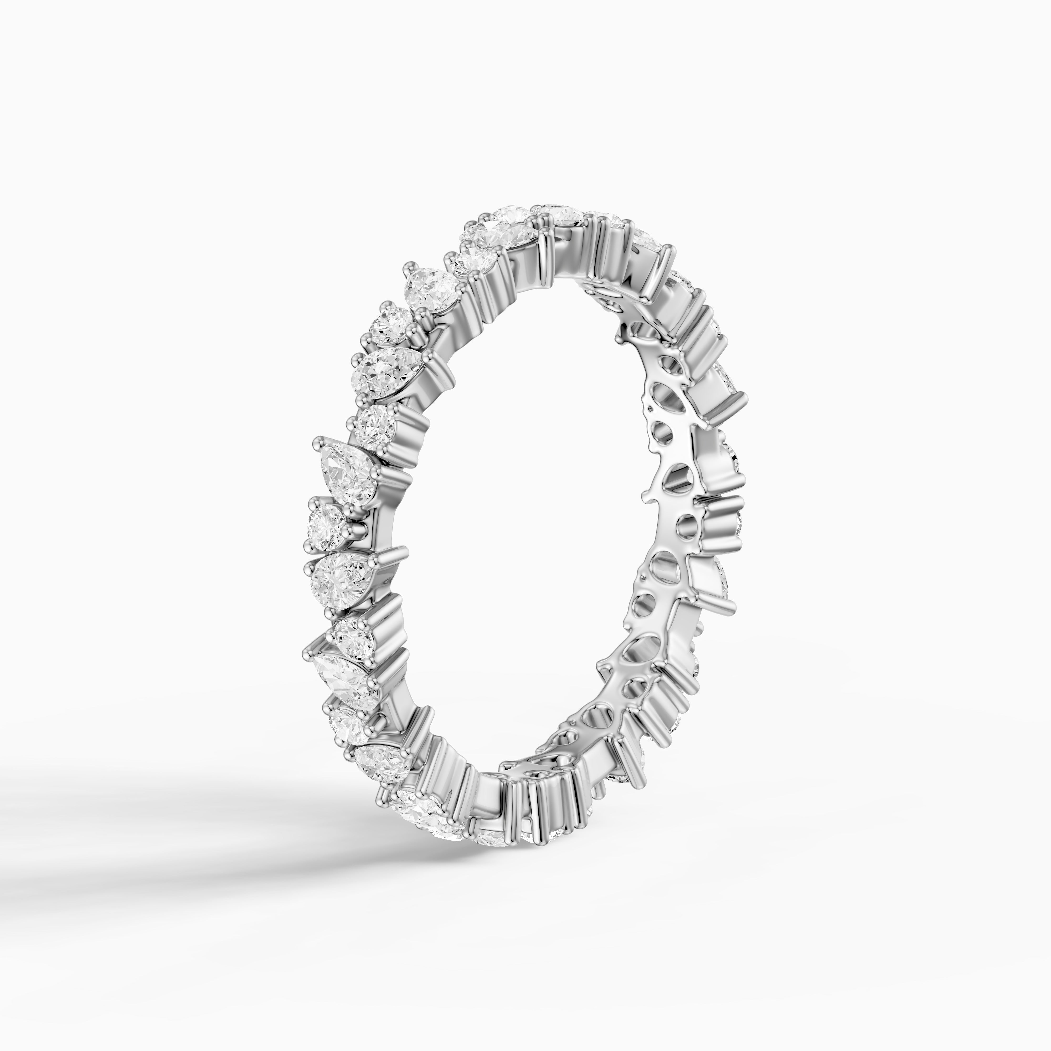 Remi Mixed Shape Lab Diamond Full Eternity Stackable Ring