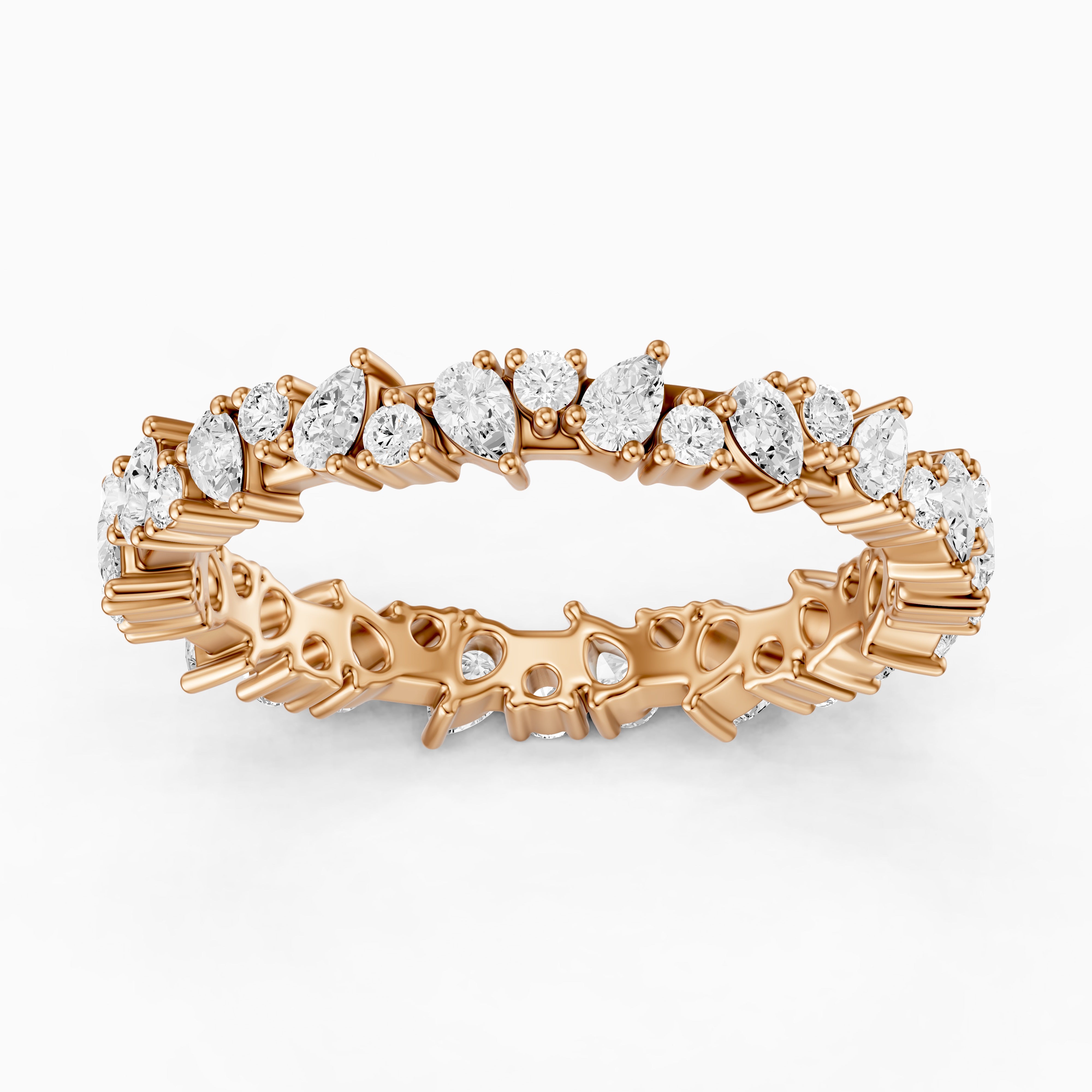 Remi Mixed Shape Lab Diamond Full Eternity Stackable Ring