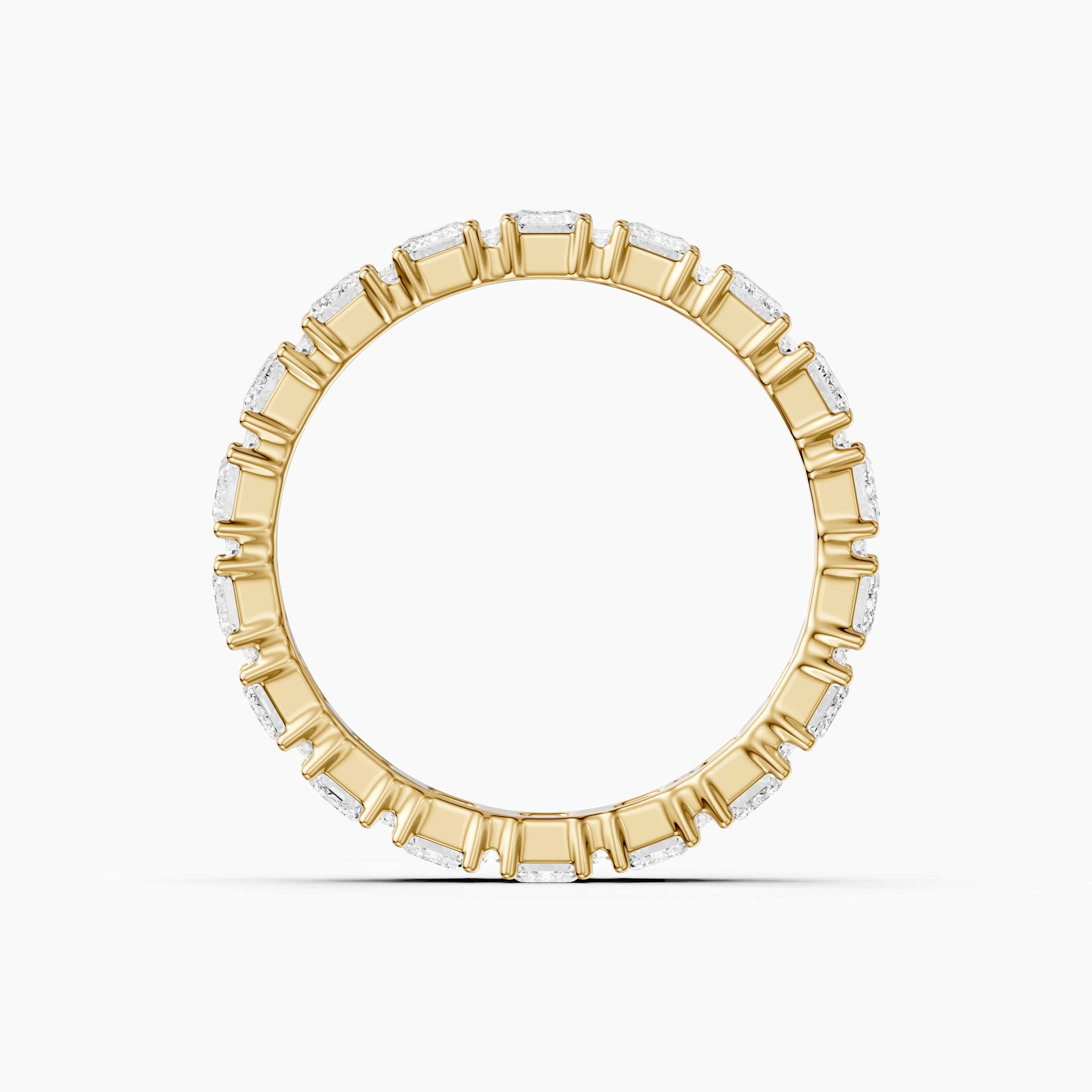 Esme Emerald Cut Lab Grown Diamond Halo Full Eternity Band Ring