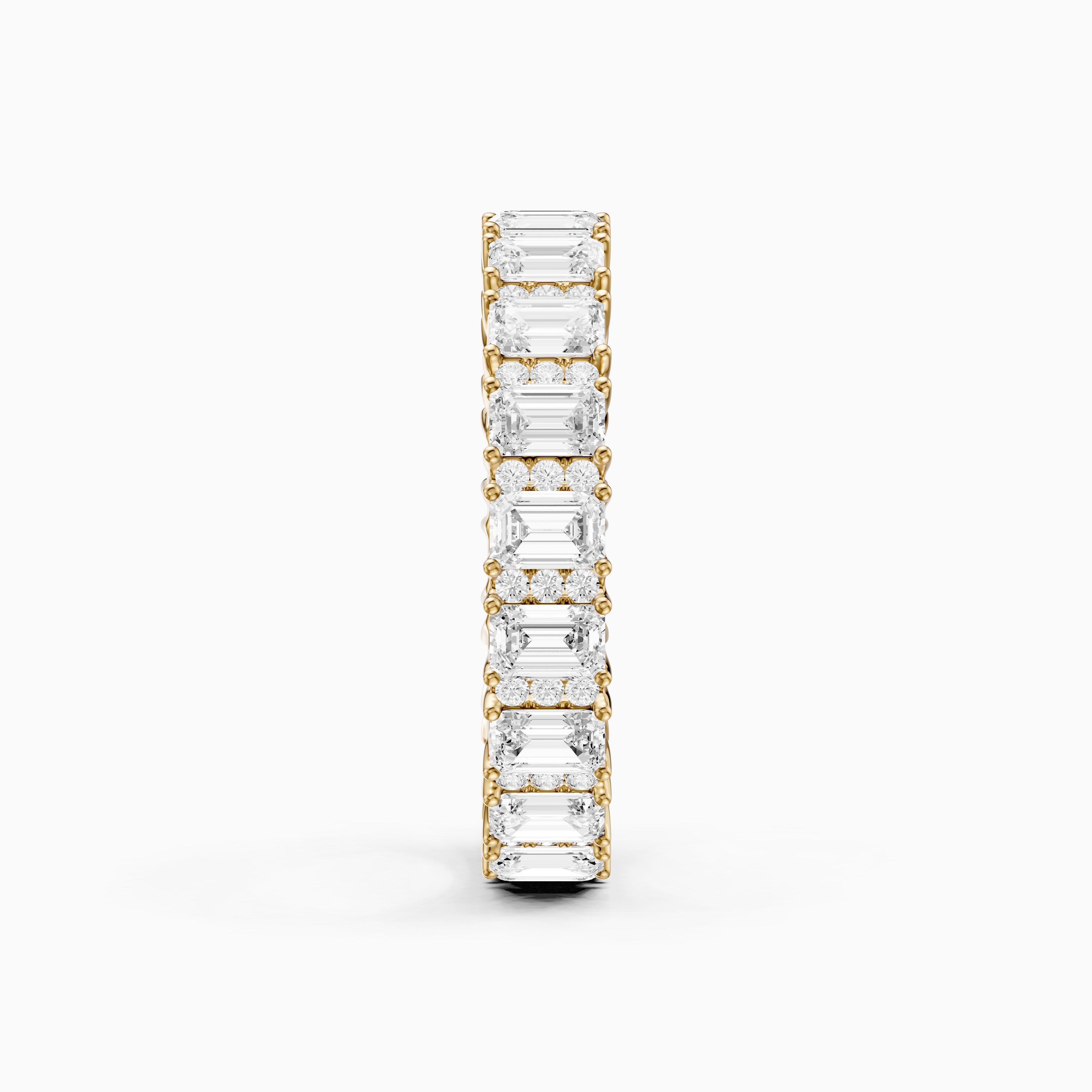 Esme Emerald Cut Lab Grown Diamond Halo Full Eternity Band Ring